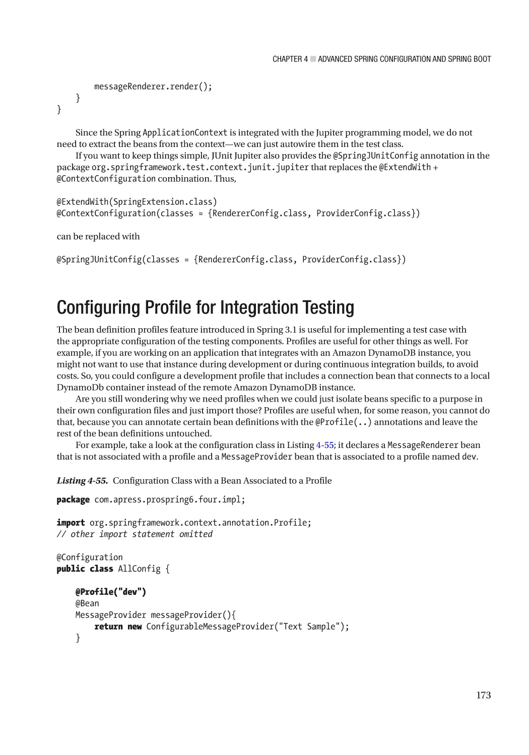 Configuring Profile for Integration Testing