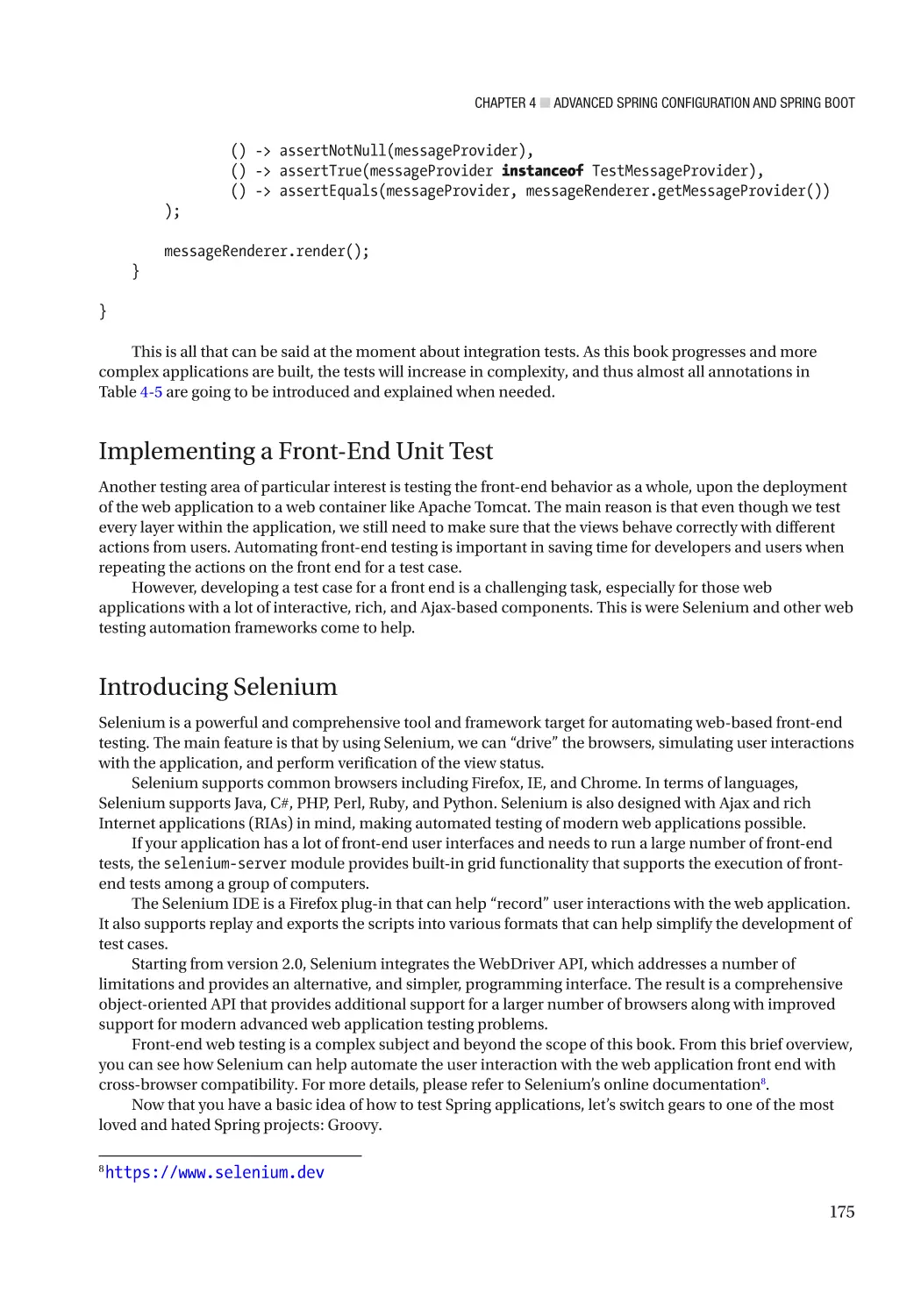 Implementing a Front-End Unit Test
Introducing Selenium