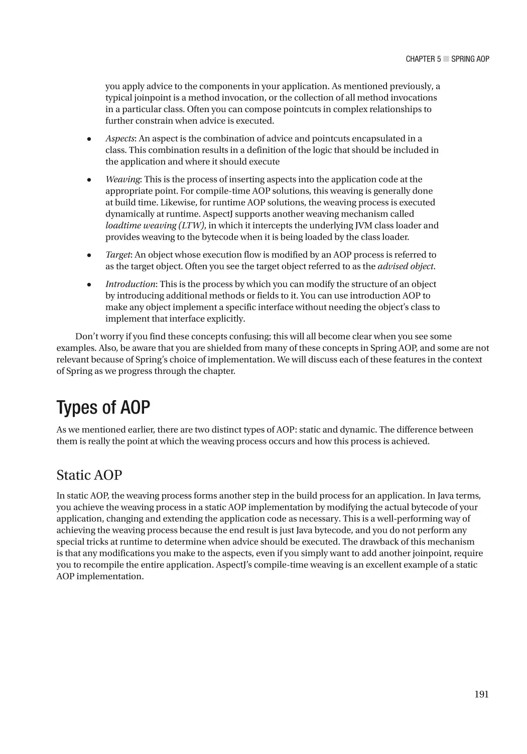 Types of AOP
Static AOP