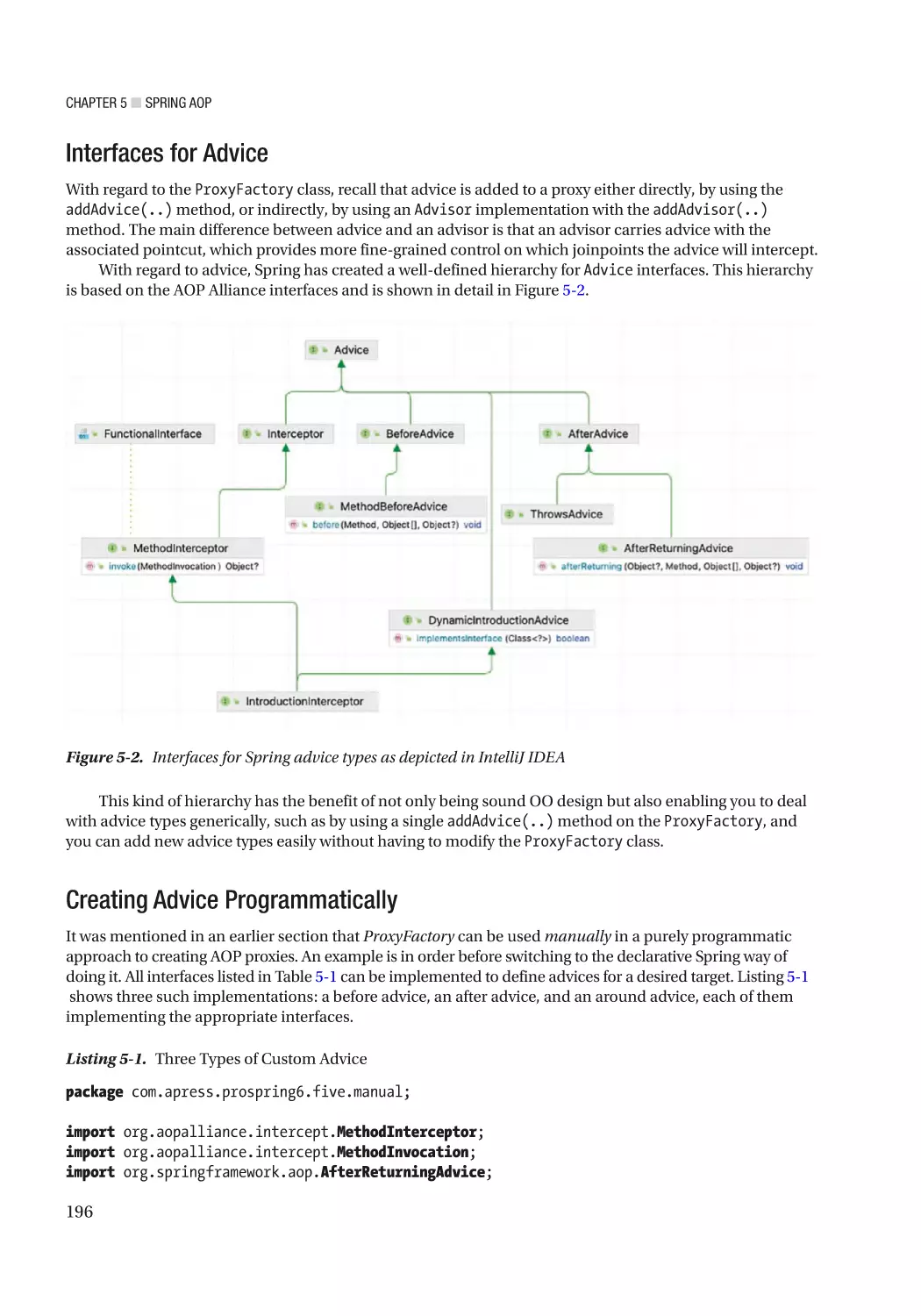 Interfaces for Advice
Creating Advice Programmatically