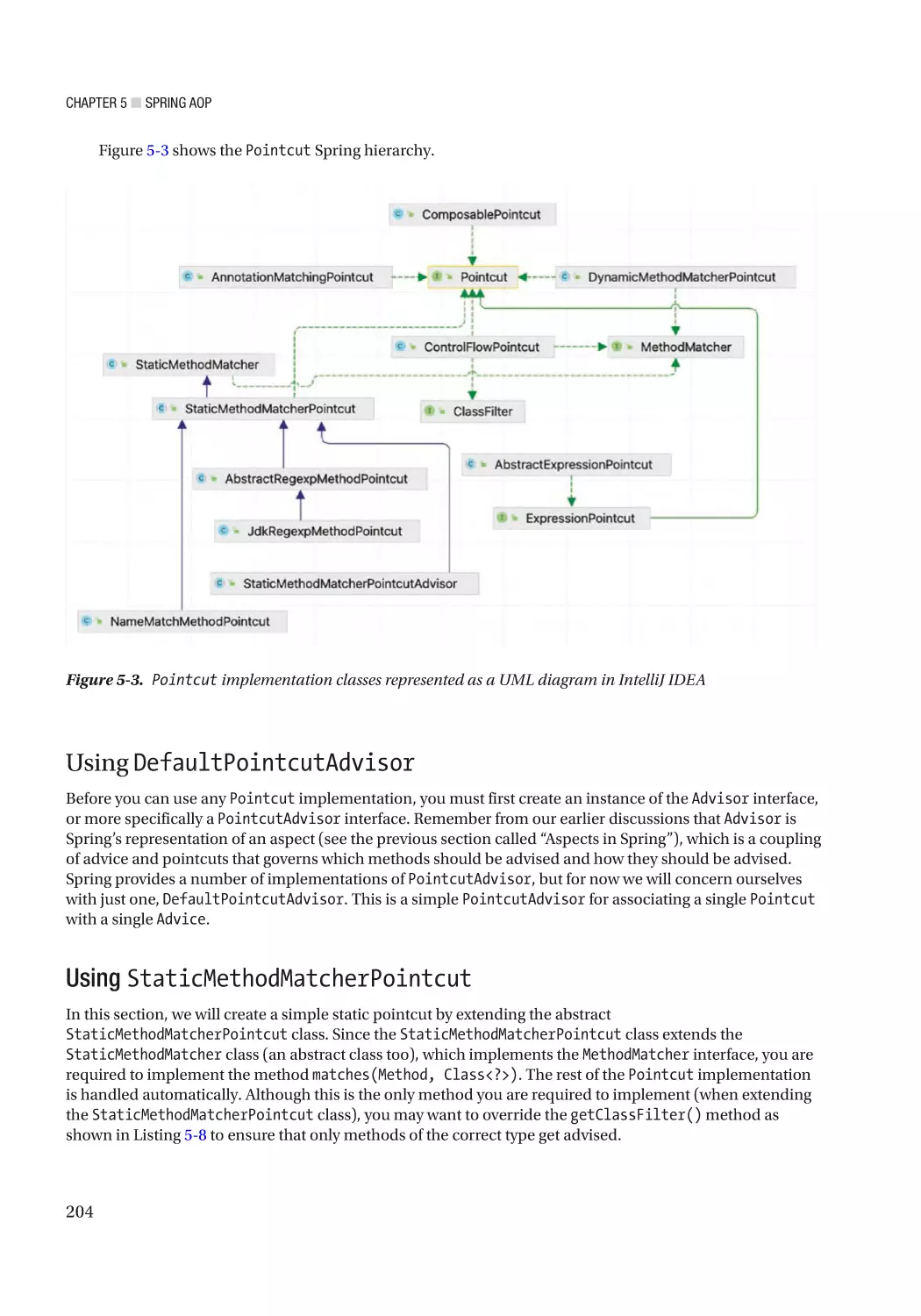 Using DefaultPointcutAdvisor
Using StaticMethodMatcherPointcut