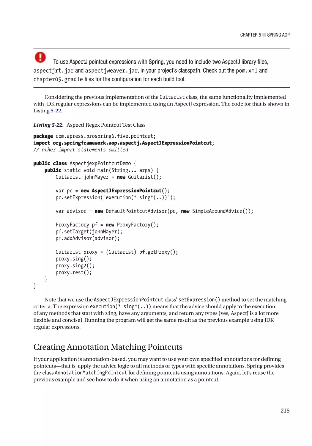 Creating Annotation Matching Pointcuts