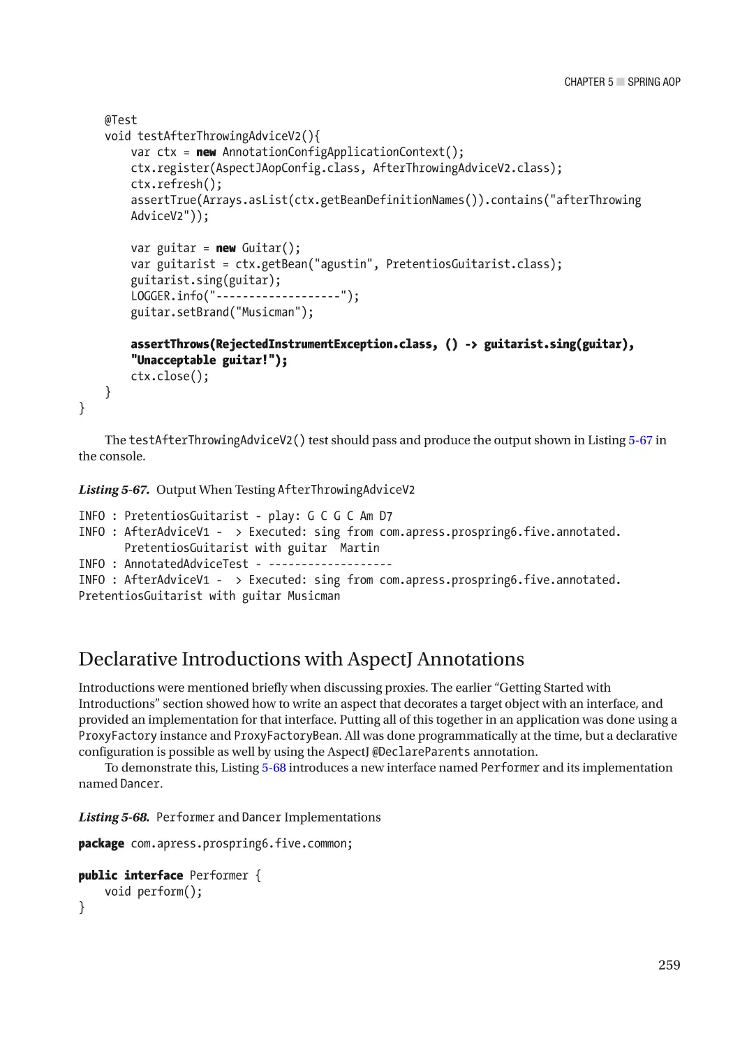 Declarative Introductions with AspectJ Annotations