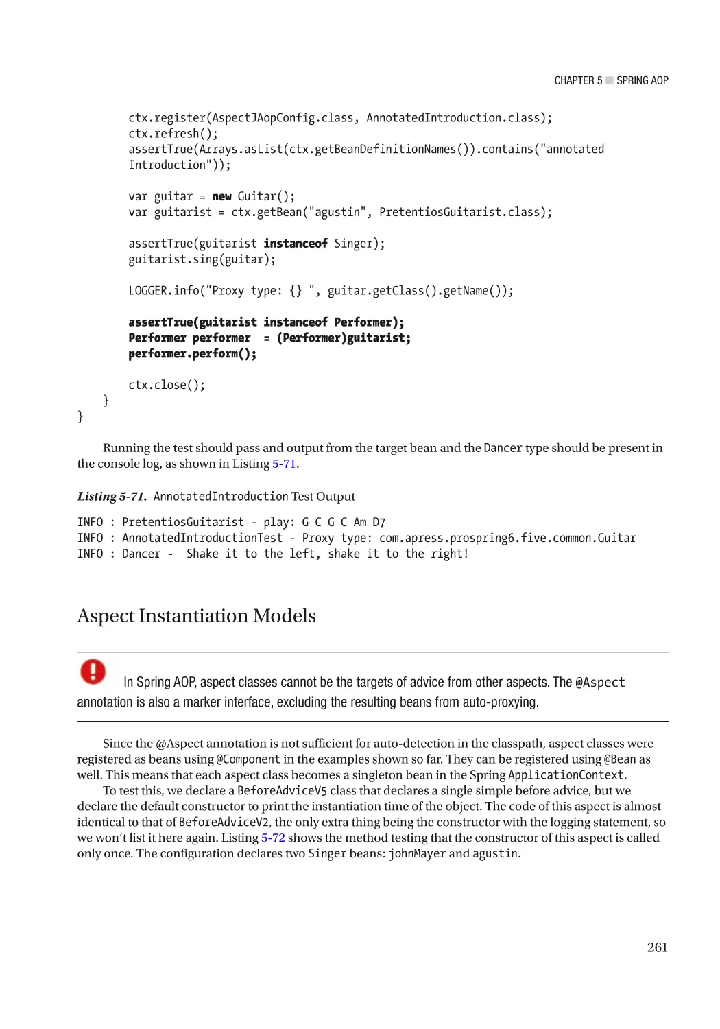 Aspect Instantiation Models