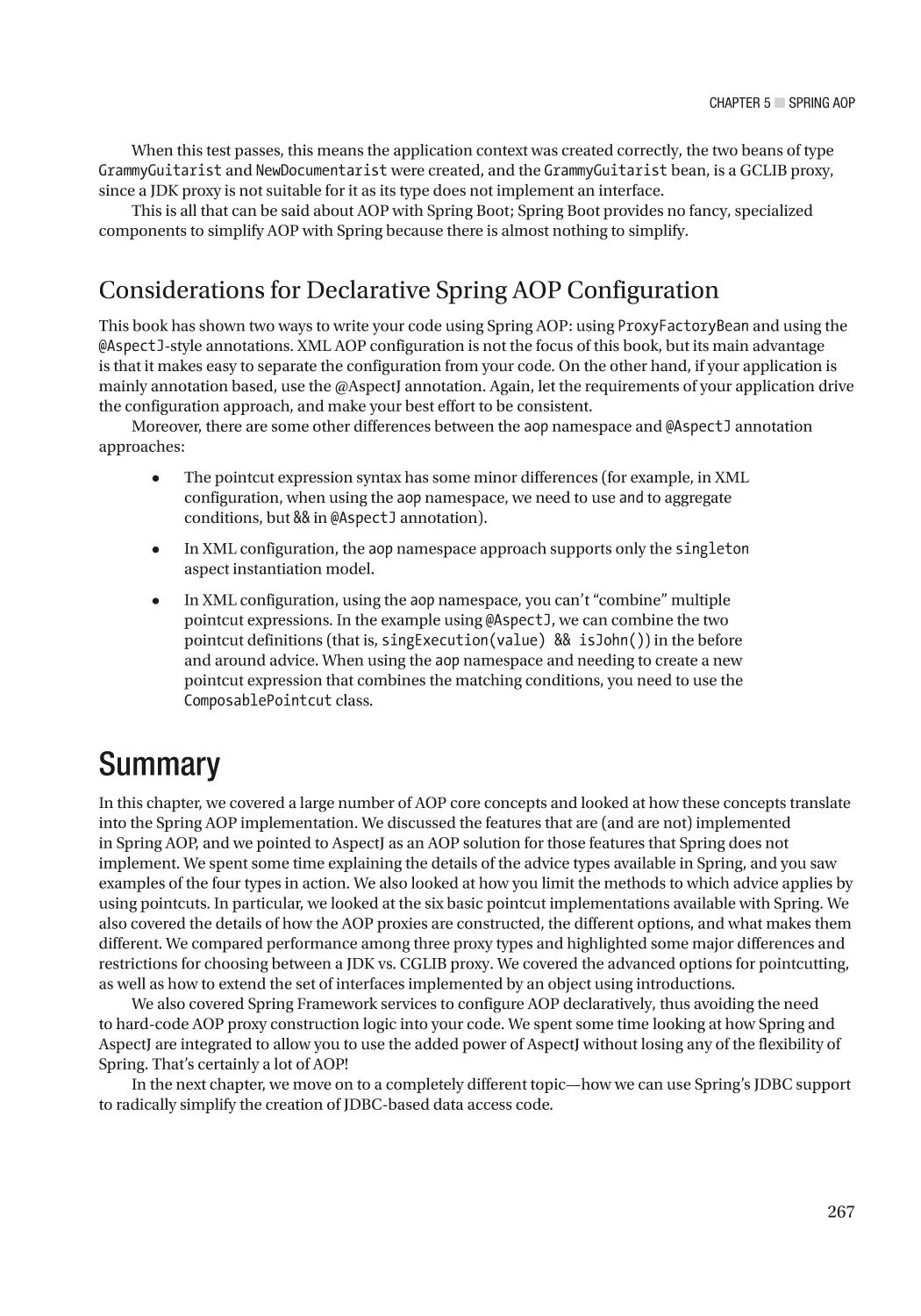 Considerations for Declarative Spring AOP Configuration
Summary