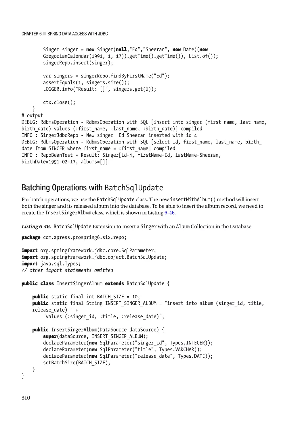 Batching Operations with BatchSqlUpdate