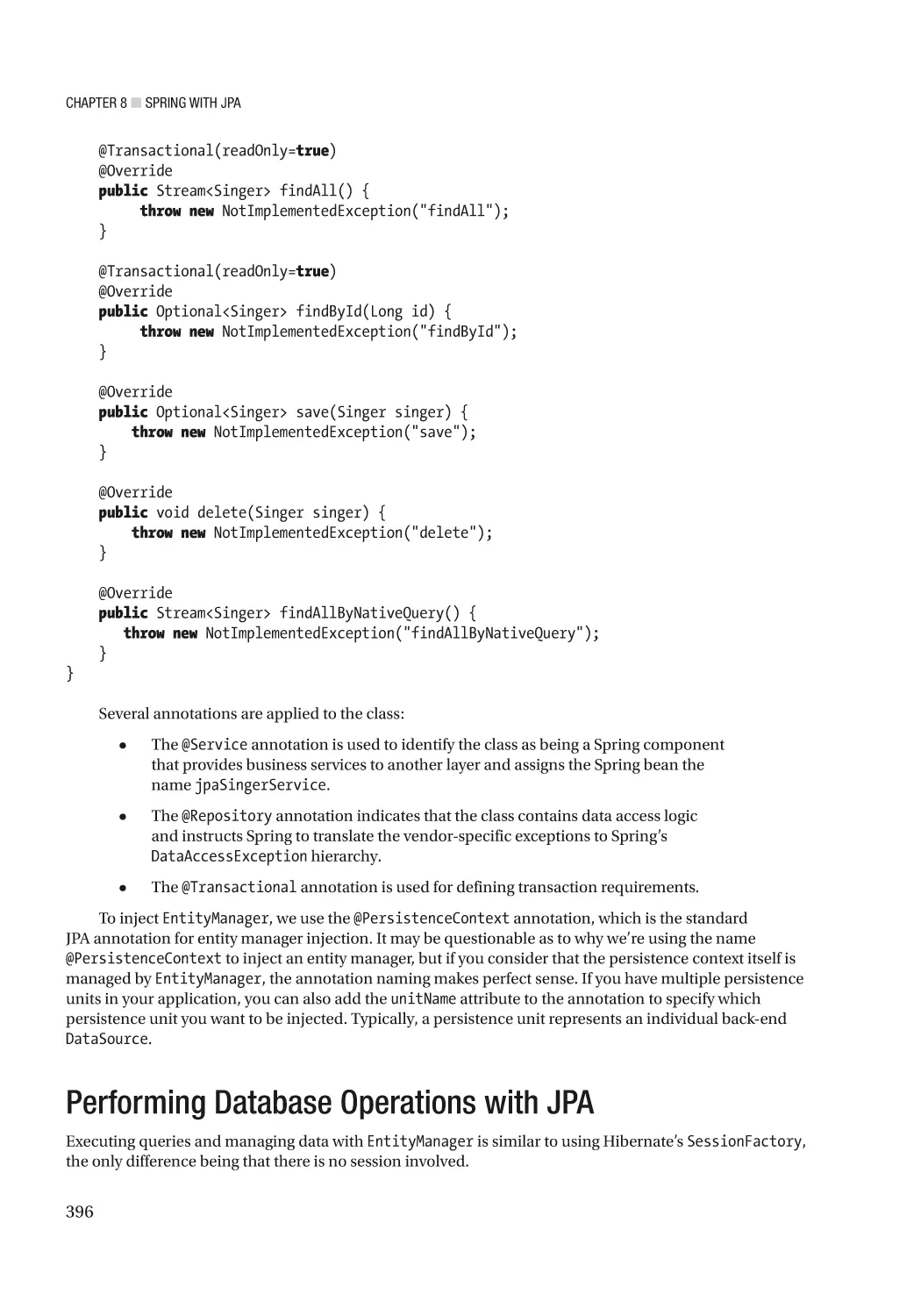 Performing Database Operations with JPA