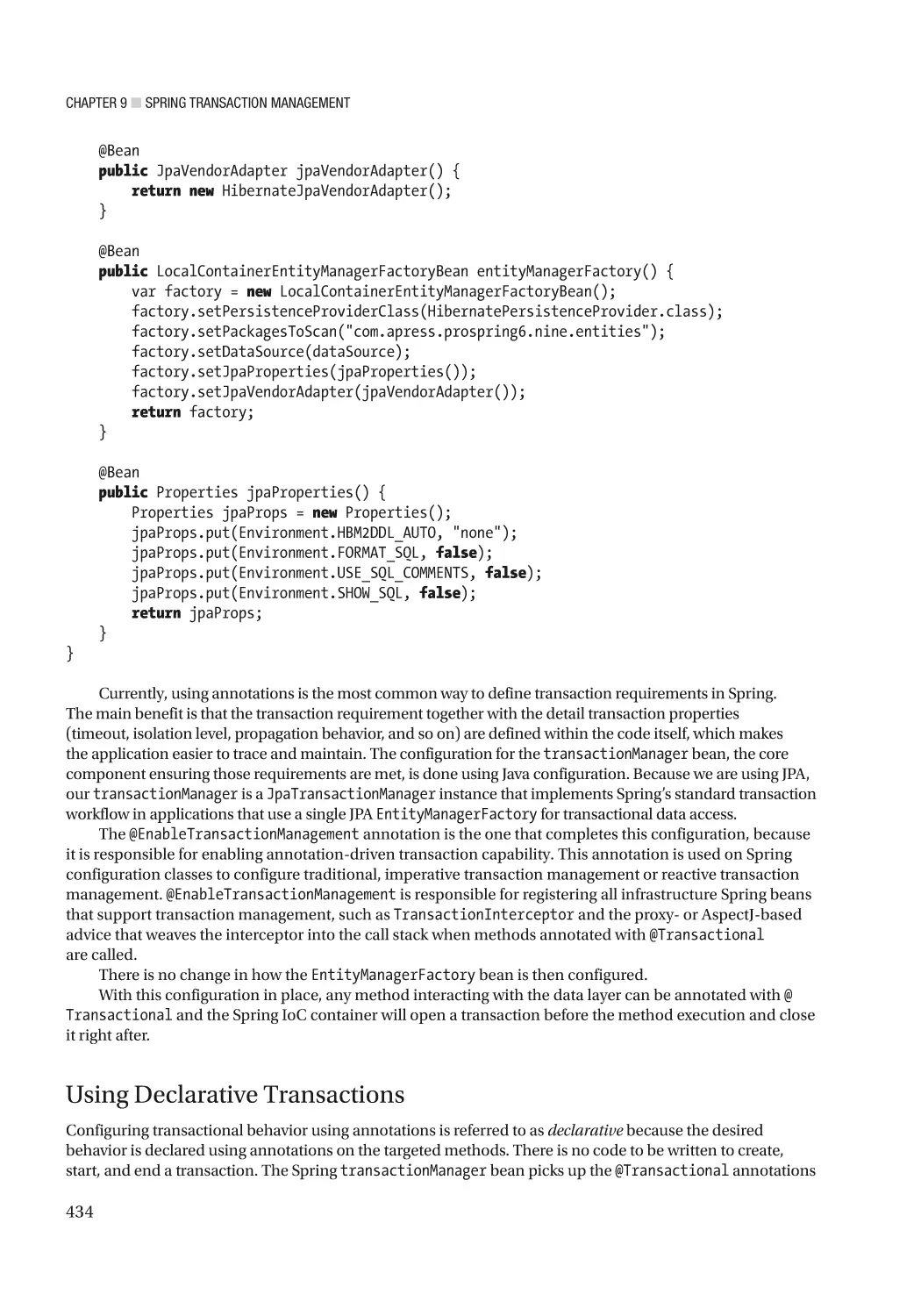 Using Declarative Transactions