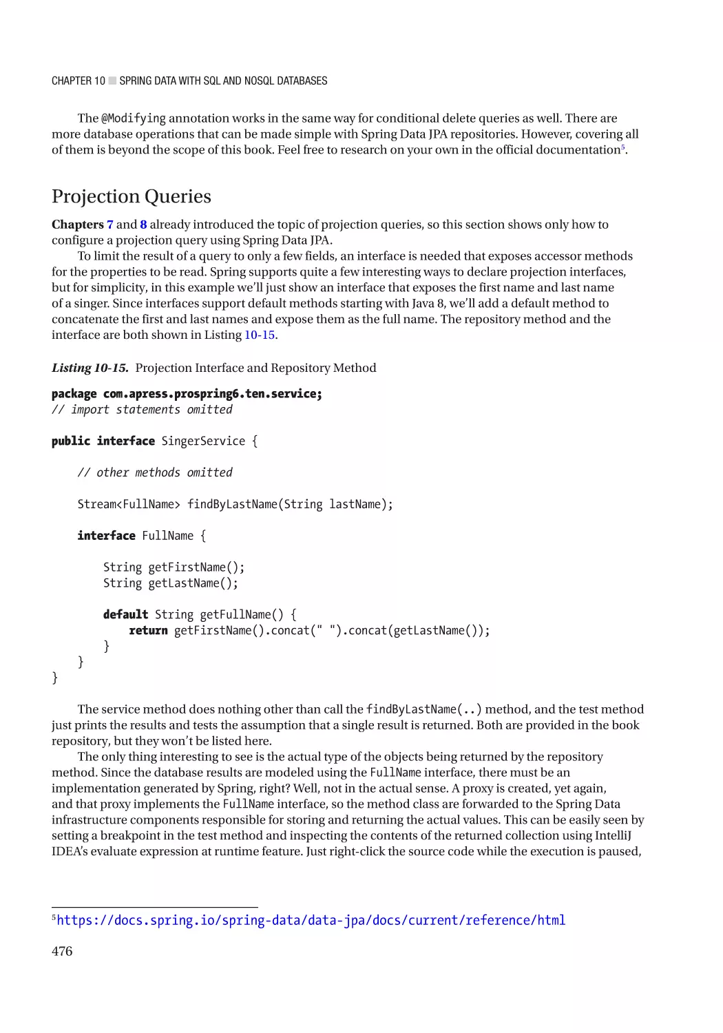 Projection Queries