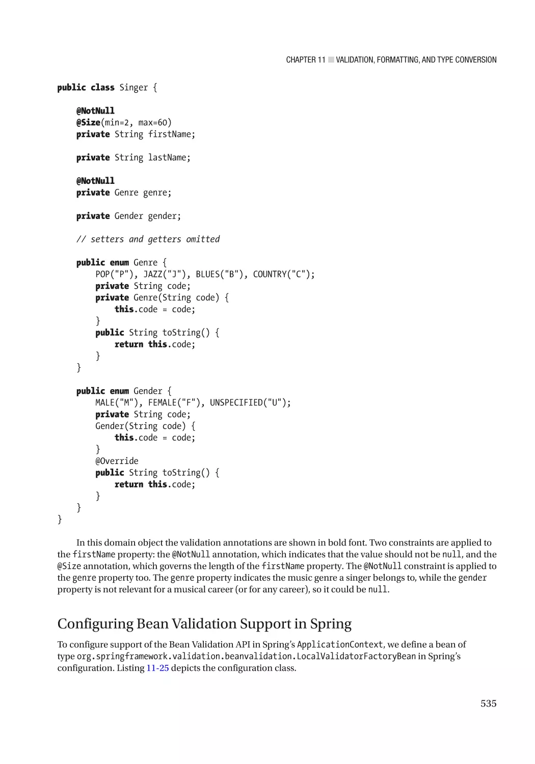 Configuring Bean Validation Support in Spring