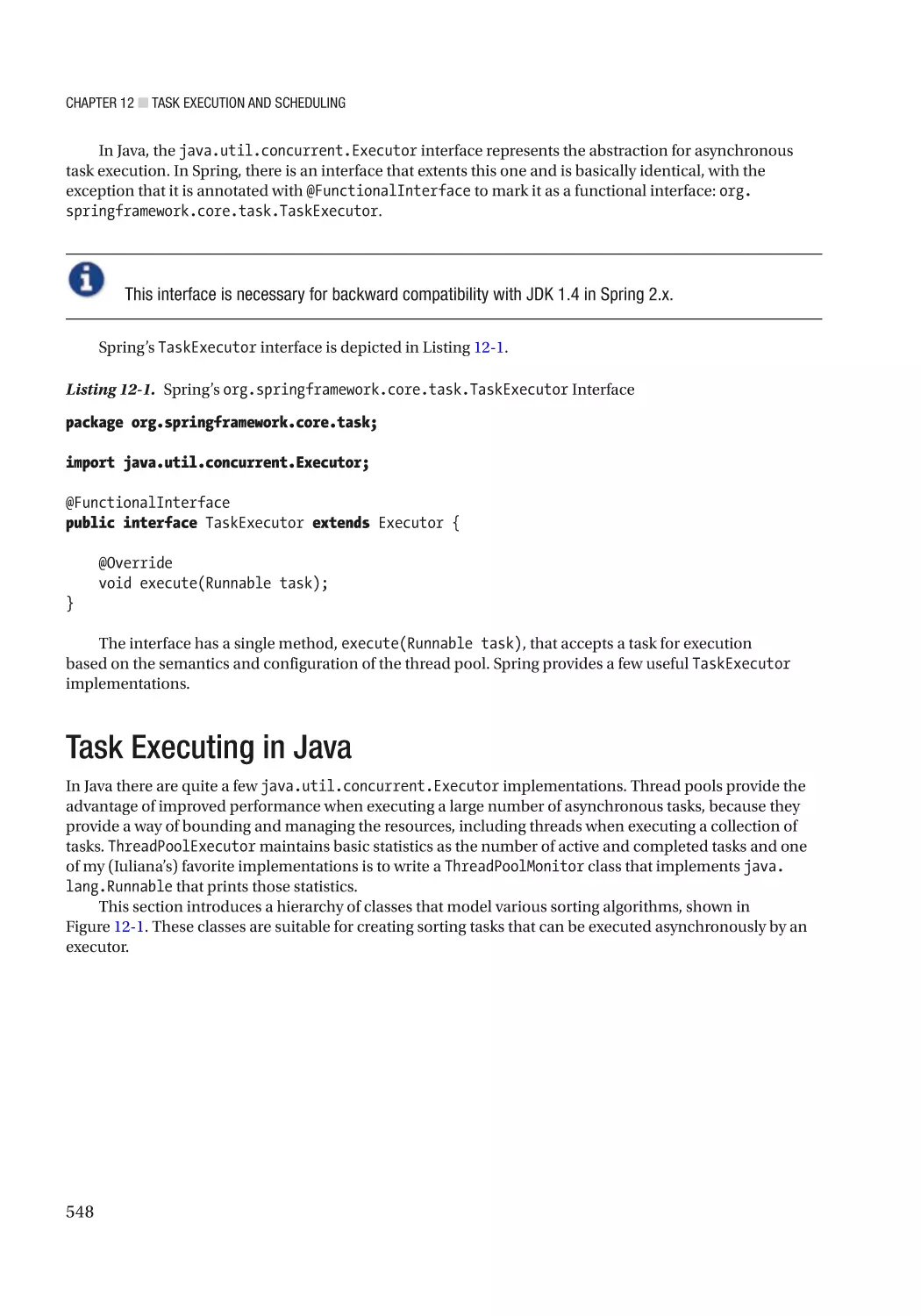 Task Executing in Java