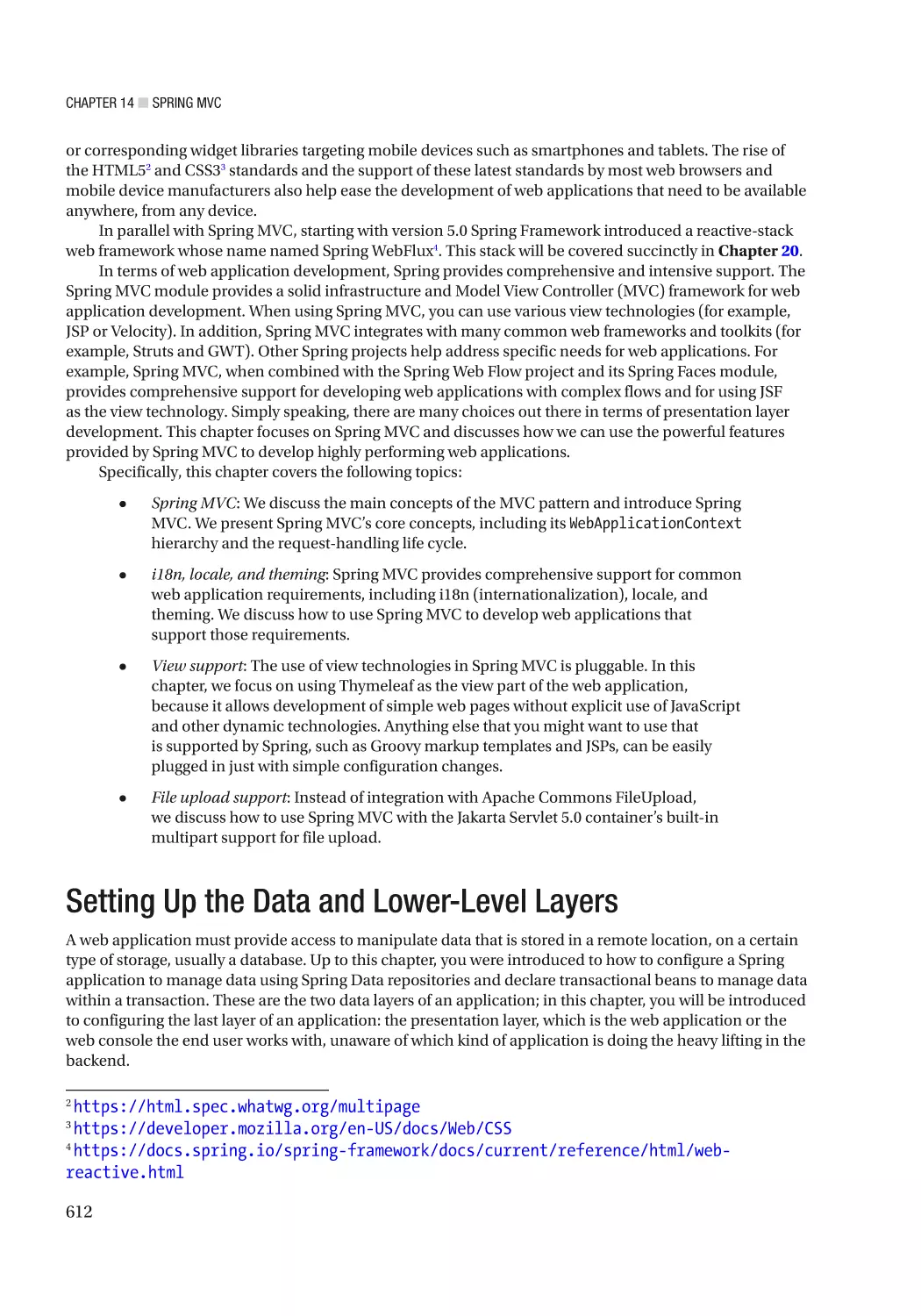 Setting Up the Data and Lower-Level Layers