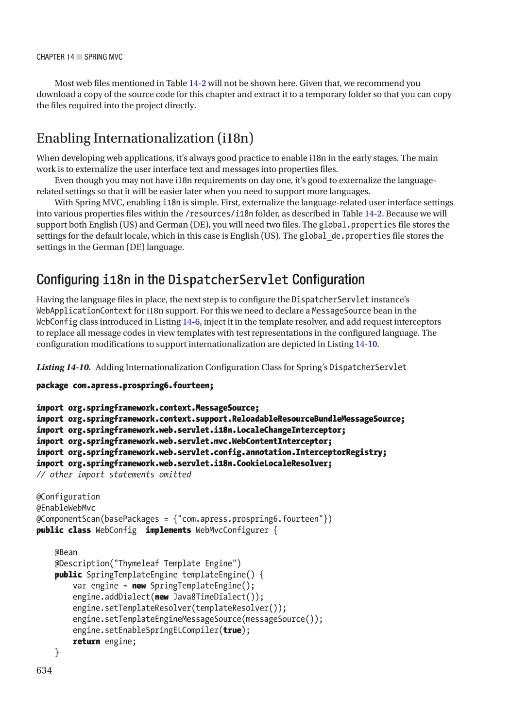 Enabling Internationalization (i18n)
Configuring i18n in the DispatcherServlet Configuration