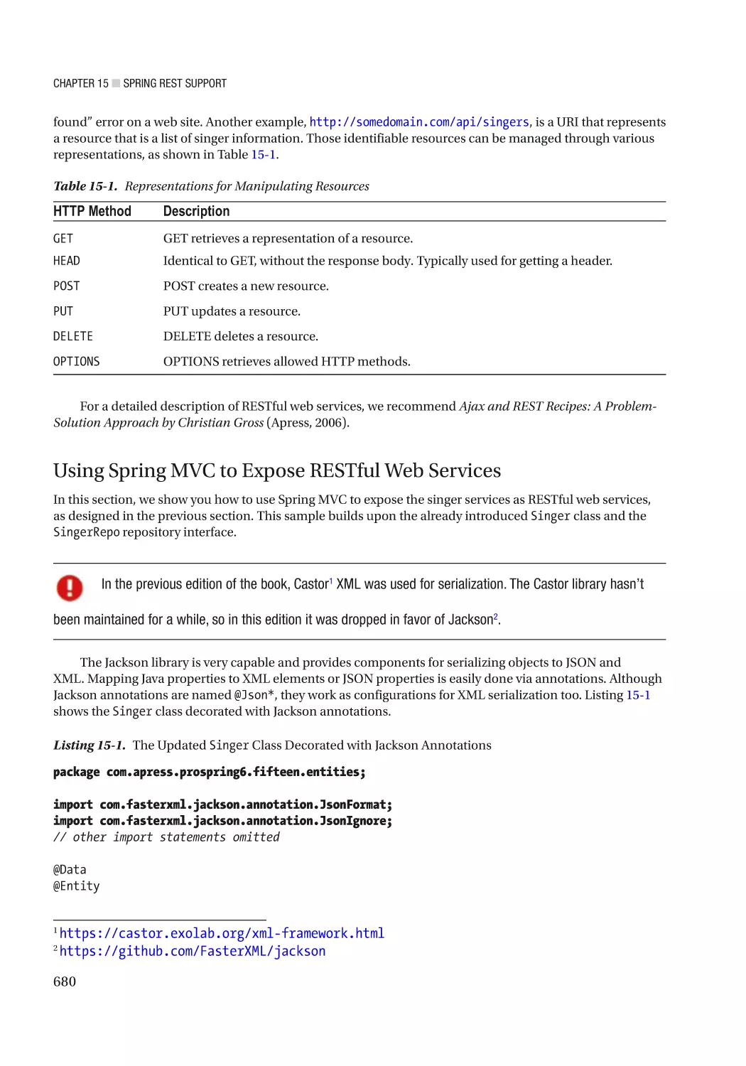 Using Spring MVC to Expose RESTful Web Services