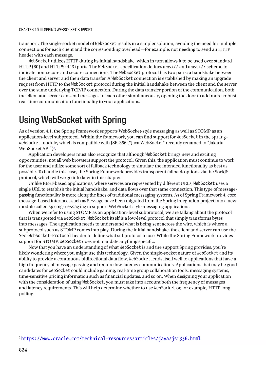 Using WebSocket with Spring