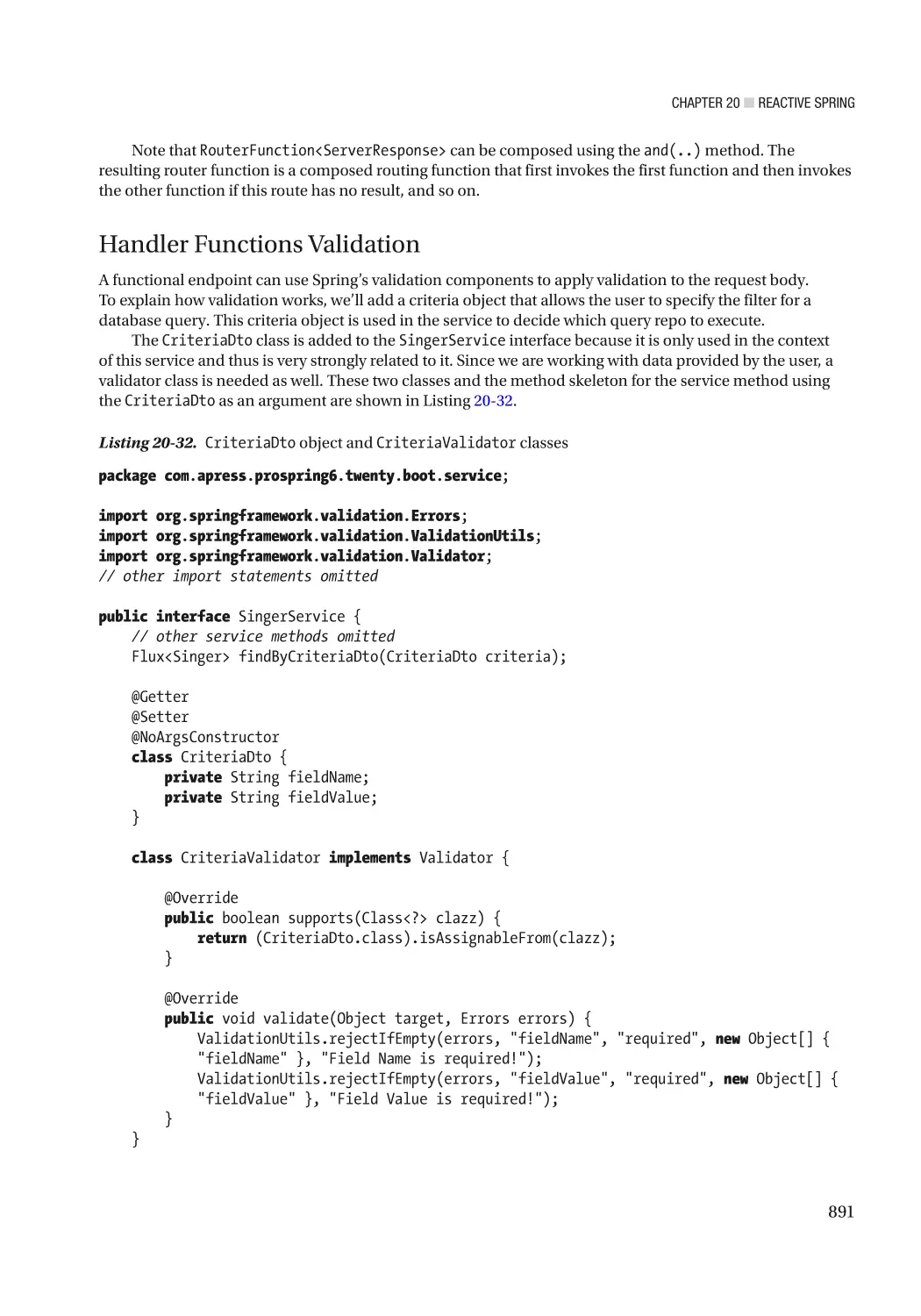 Handler Functions Validation