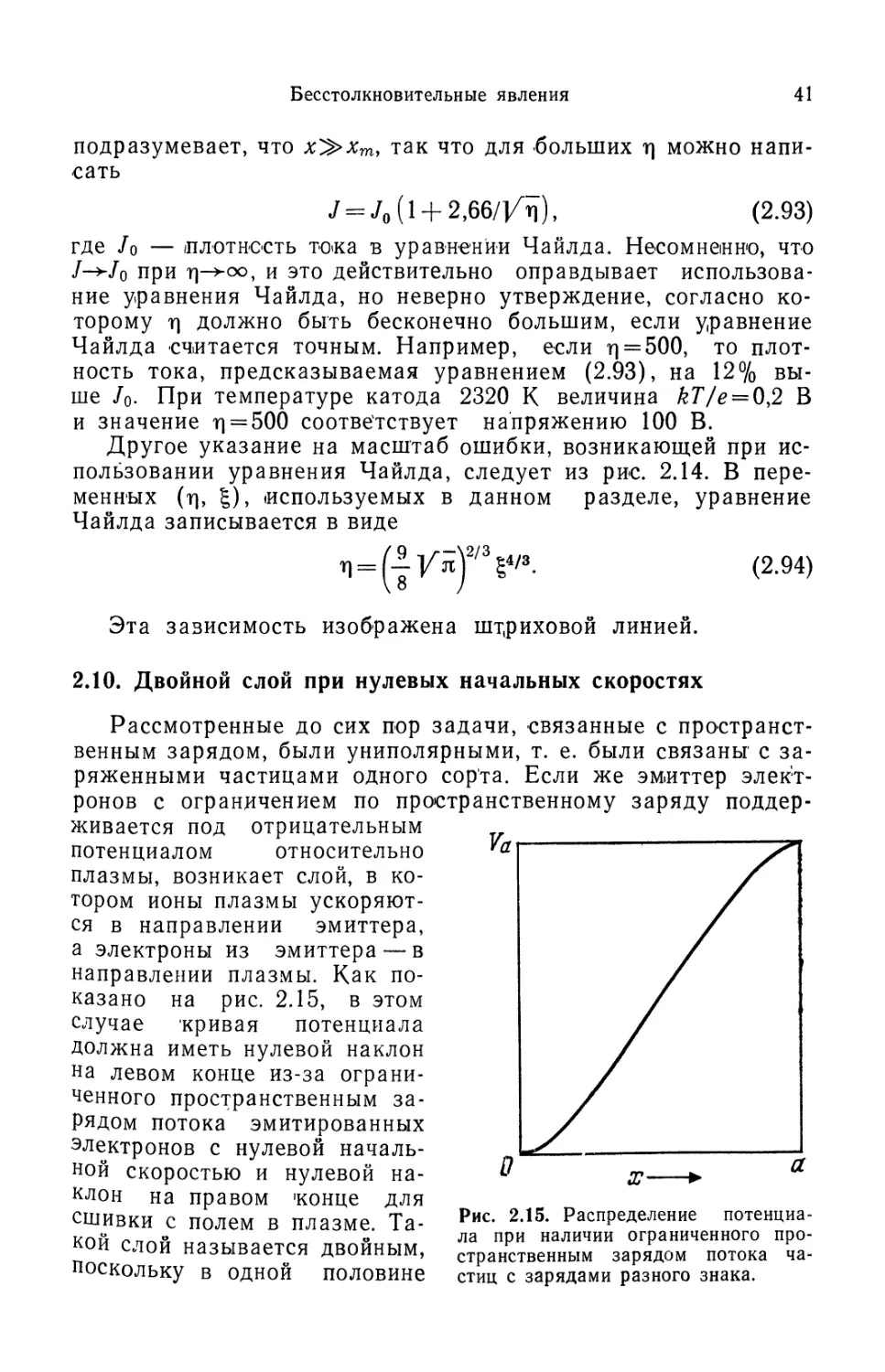 2.10. Двойной слой при нулевых начальных скоростях