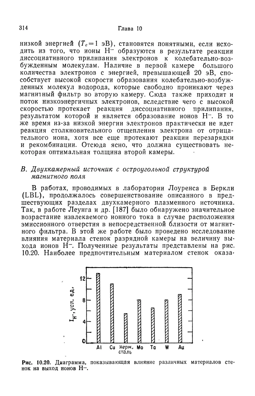 B. Двухкамерный источник с остроугольной структурой магнитного поля