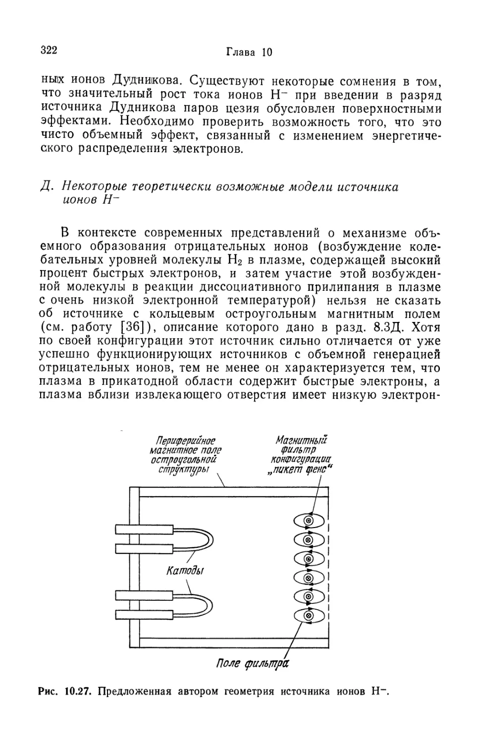 Д. Некоторые теоретически возможные модели источника ионов Н-