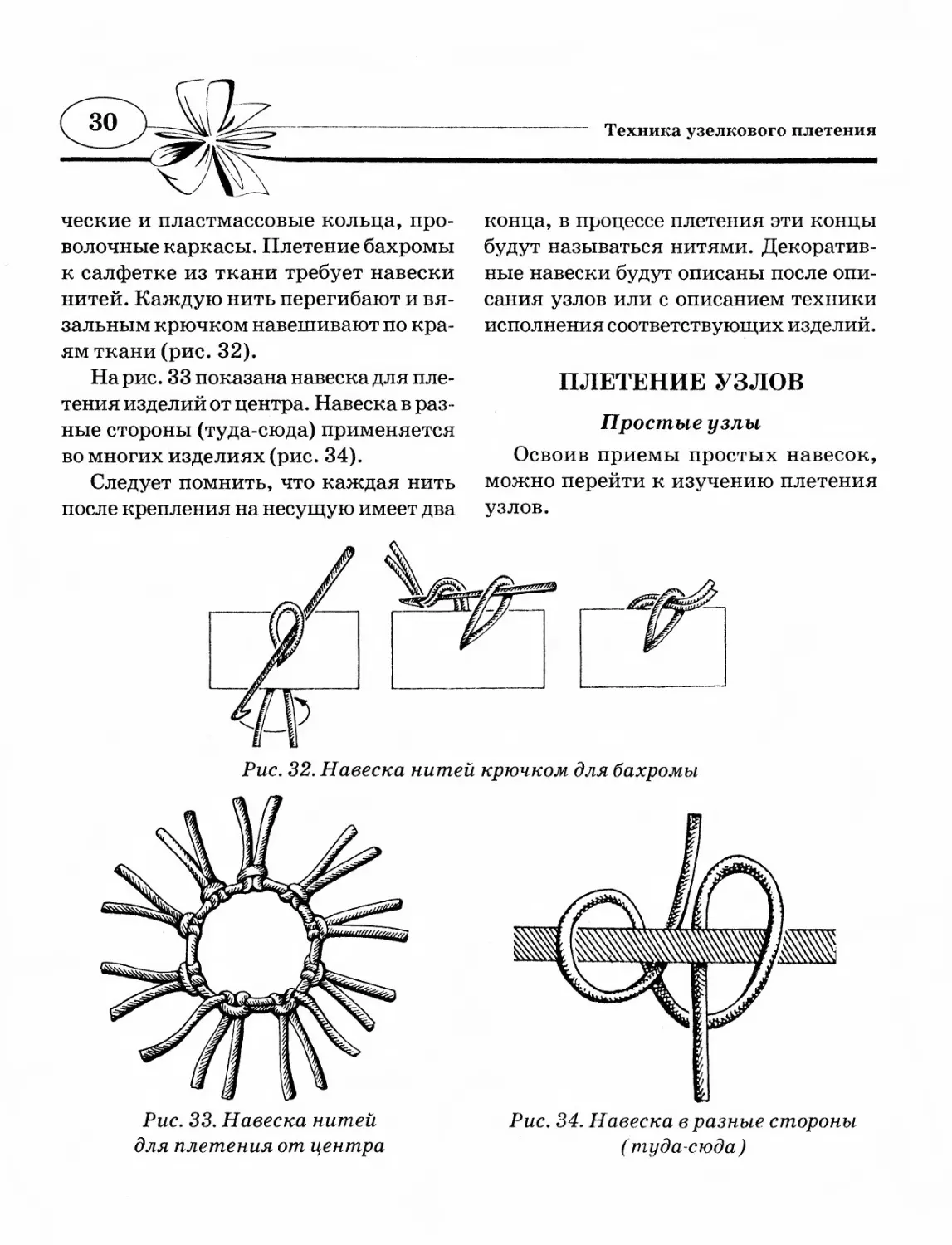 Техника узелкового плетения
Плетение узлов