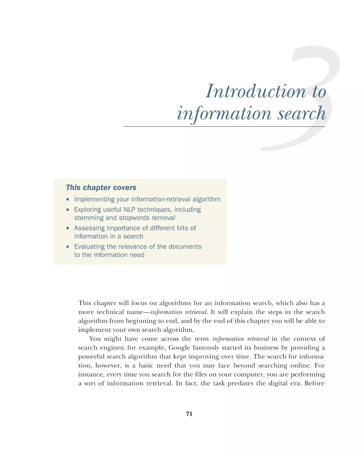 3 Introduction to information search