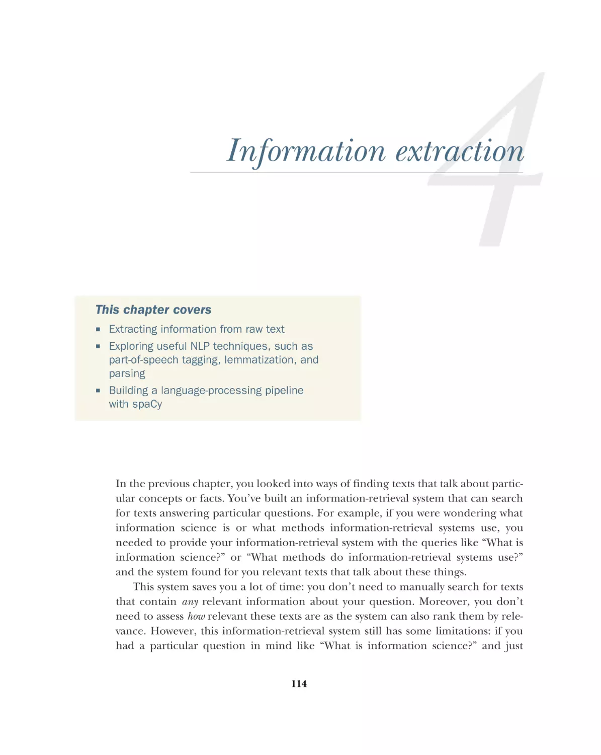 4 Information extraction