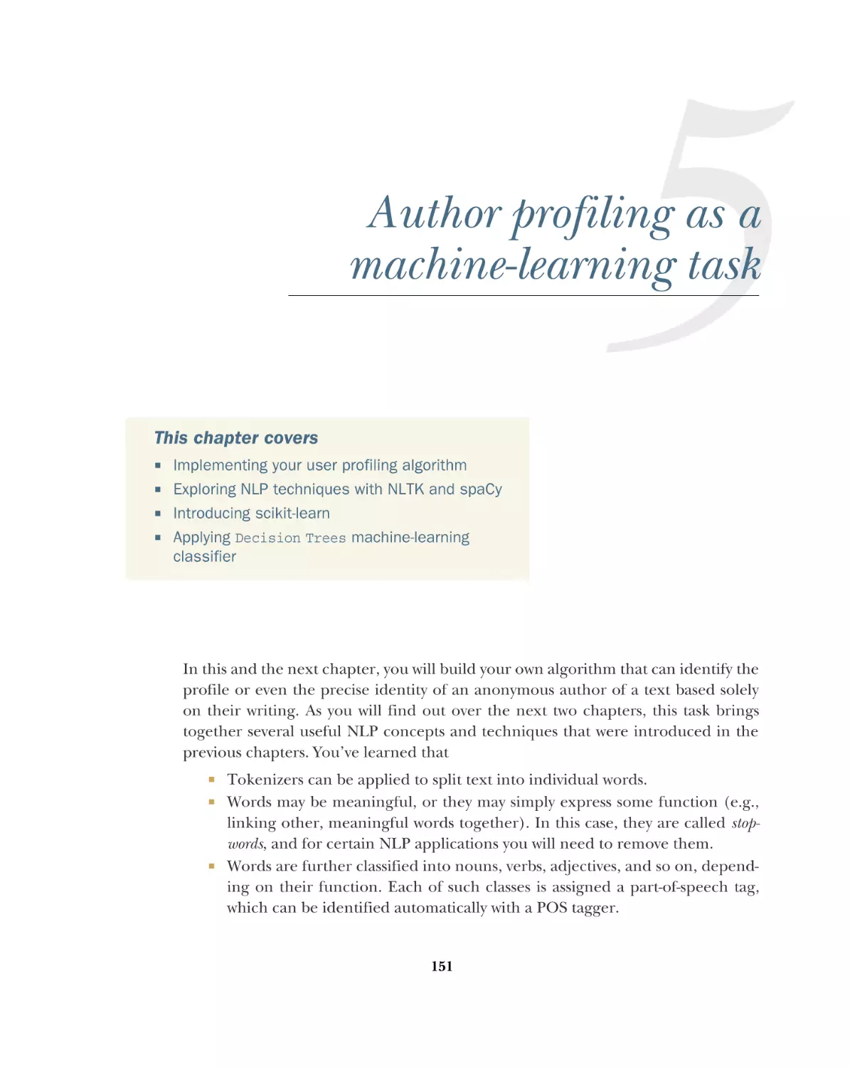 5 Author profiling as a machine-learning task