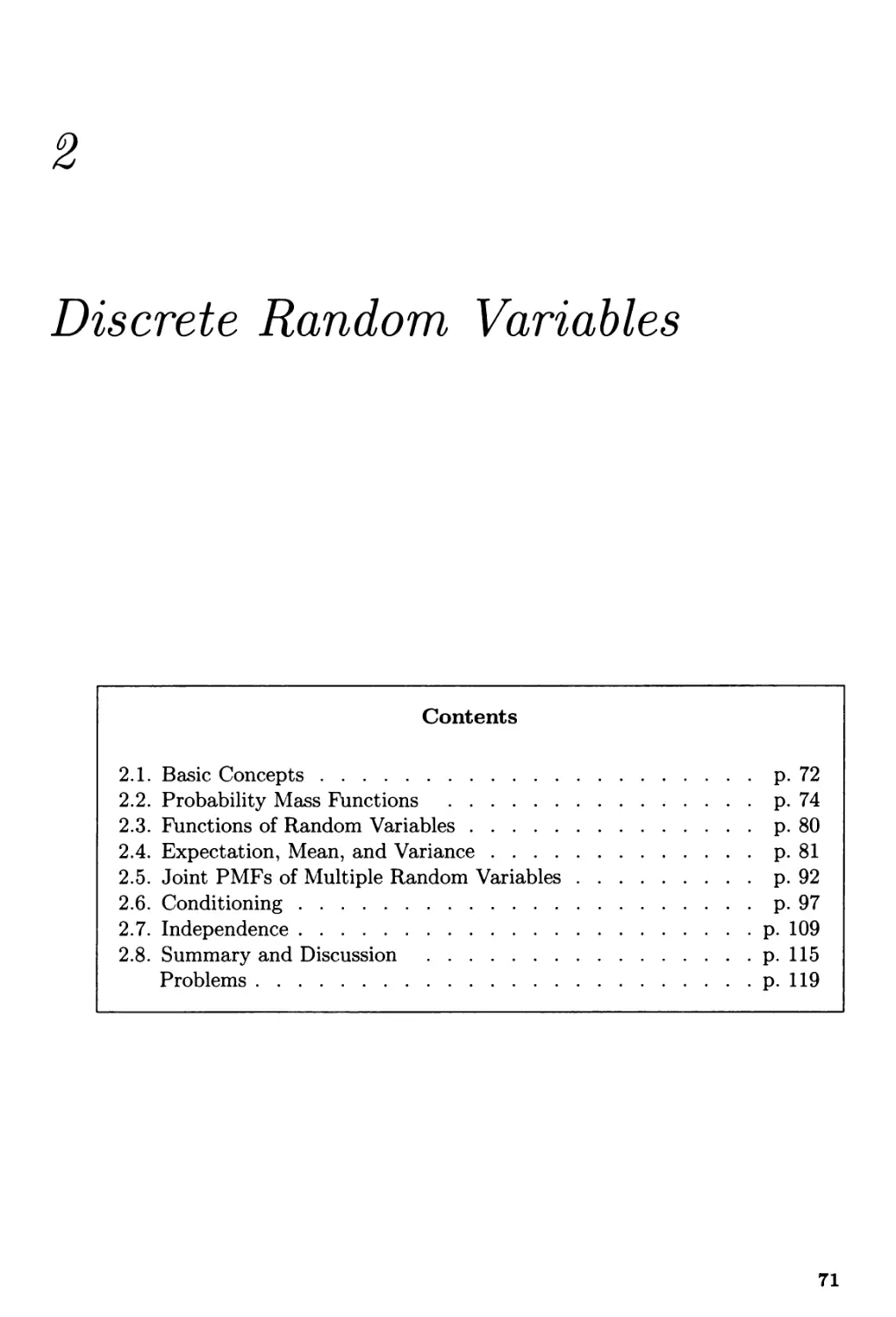 2. Discrete Random Variables