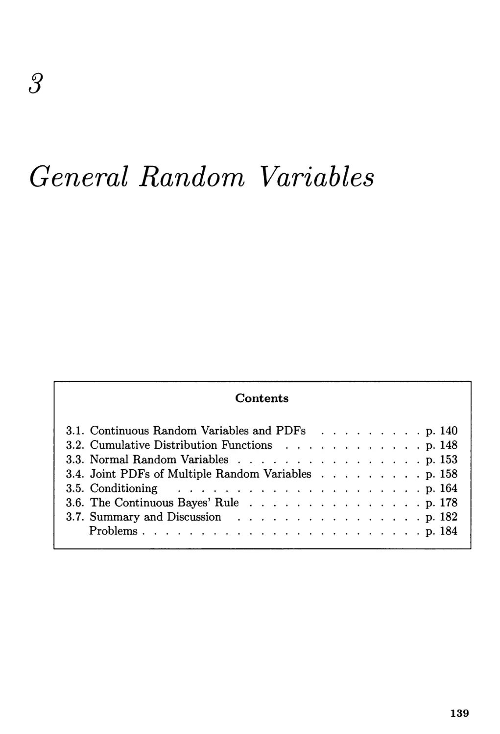 3. General Random Variables