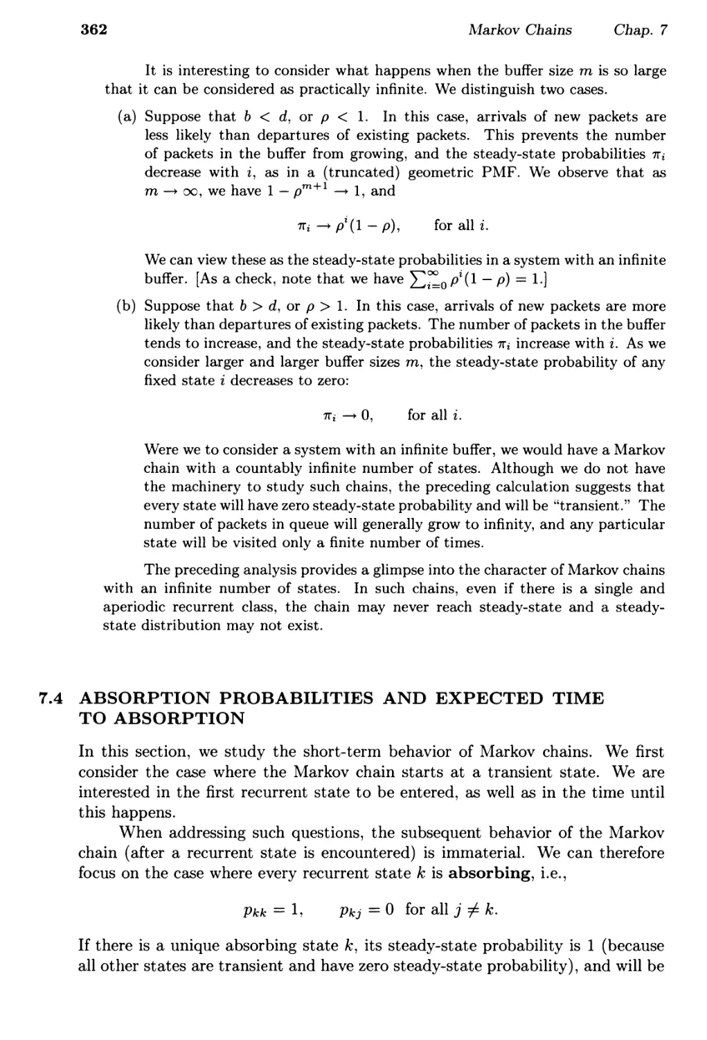 7.4. Absorption Probabilities and Expected Time to Absorption