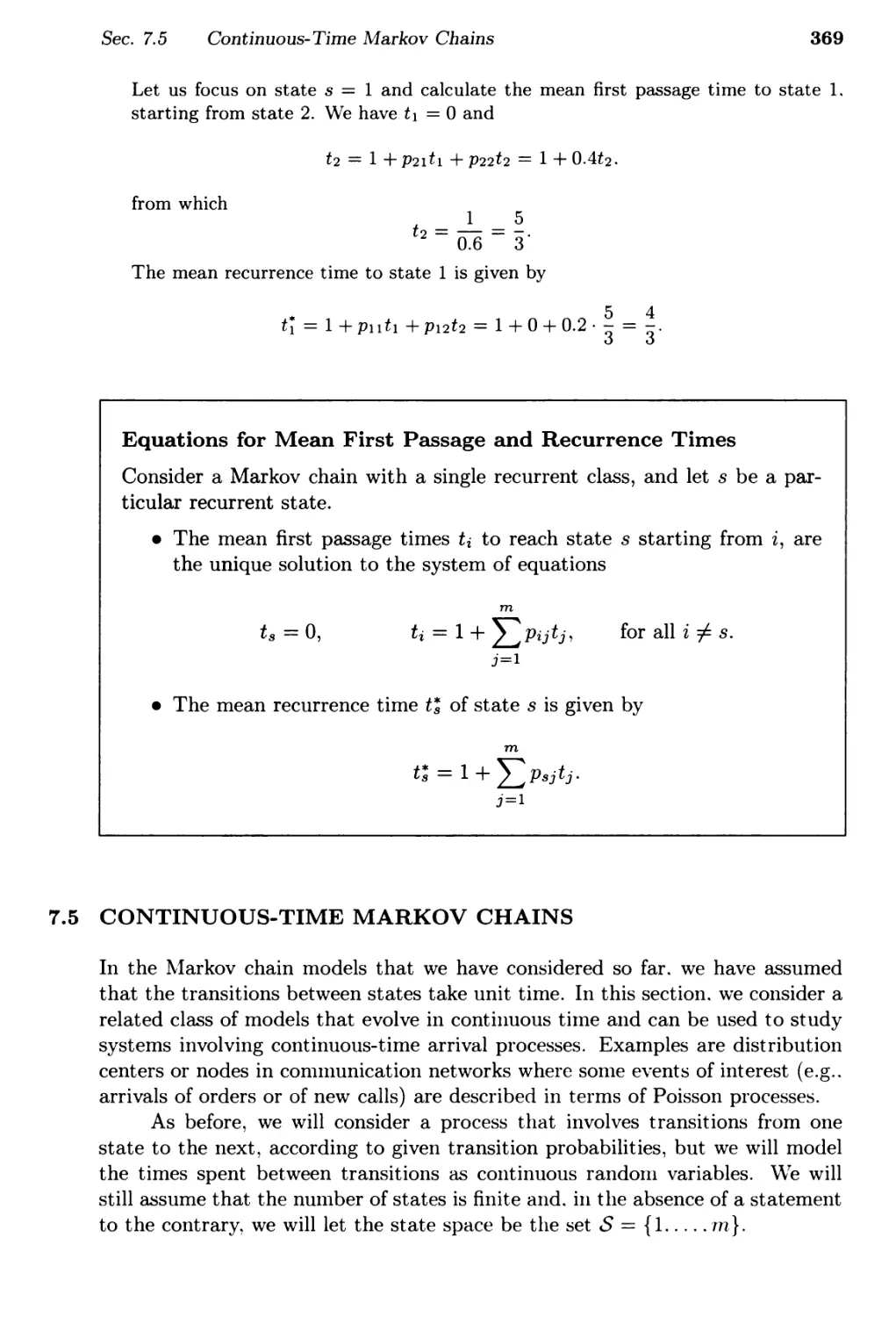 7.5. Continuous-Time Markov Chains