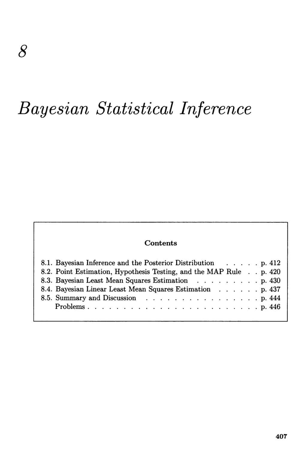 8. Bayesian Statistical Inference