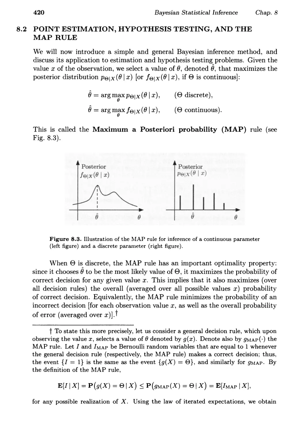 8.2. Point Estimation, Hypothesis Testing, and the MAP Rule