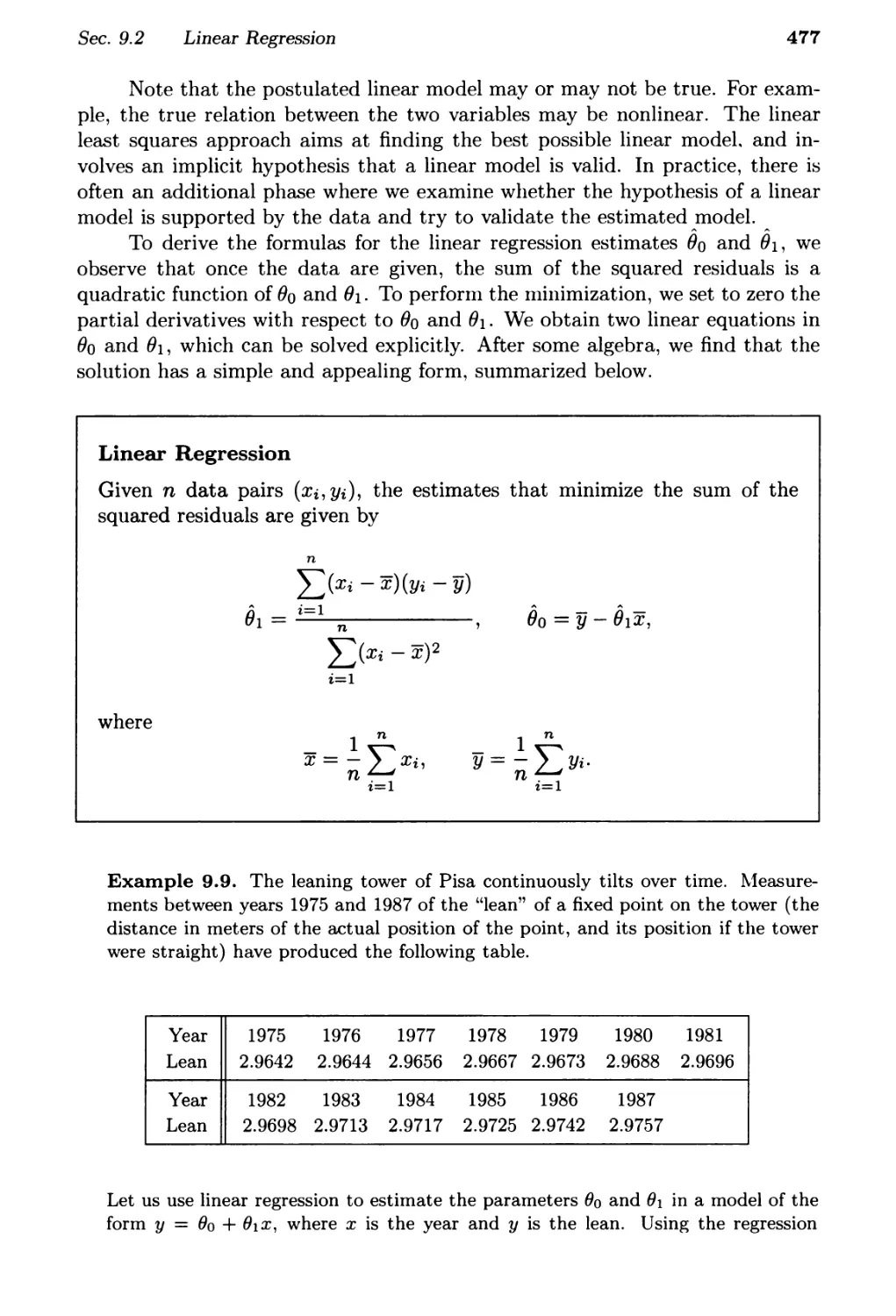 9.2. Linear Regression