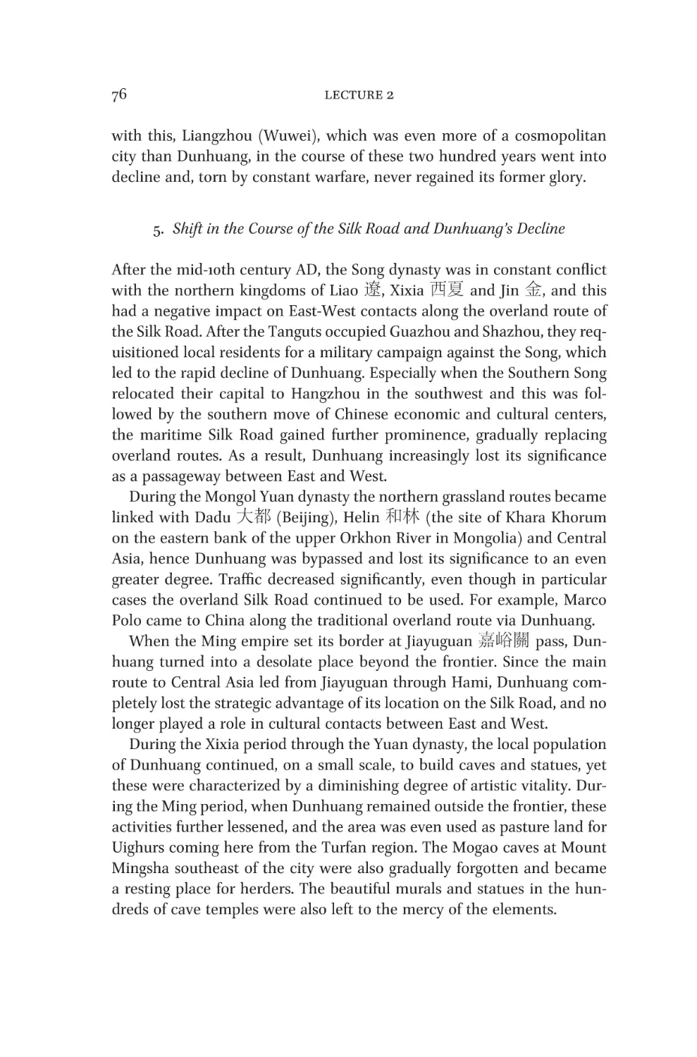 5. Shift in the Course of the Silk Road and Dunhuang’s Decline