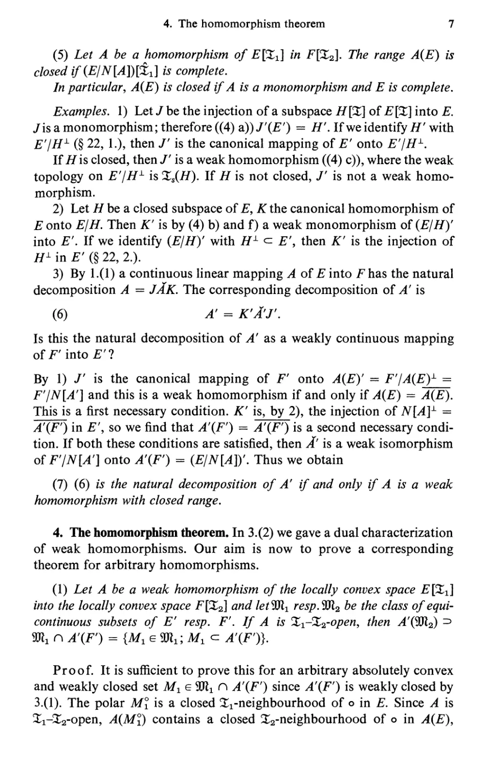 4. The homomorphism theorem