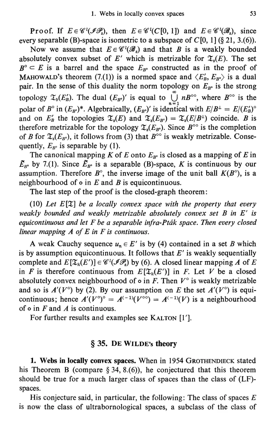 §35. De Wilde's theory