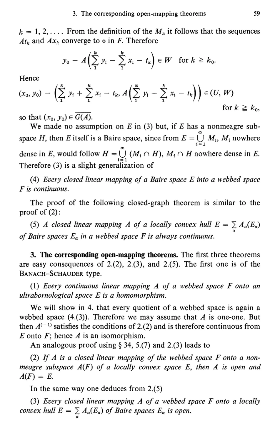 3. The corresponding open-mapping theorems