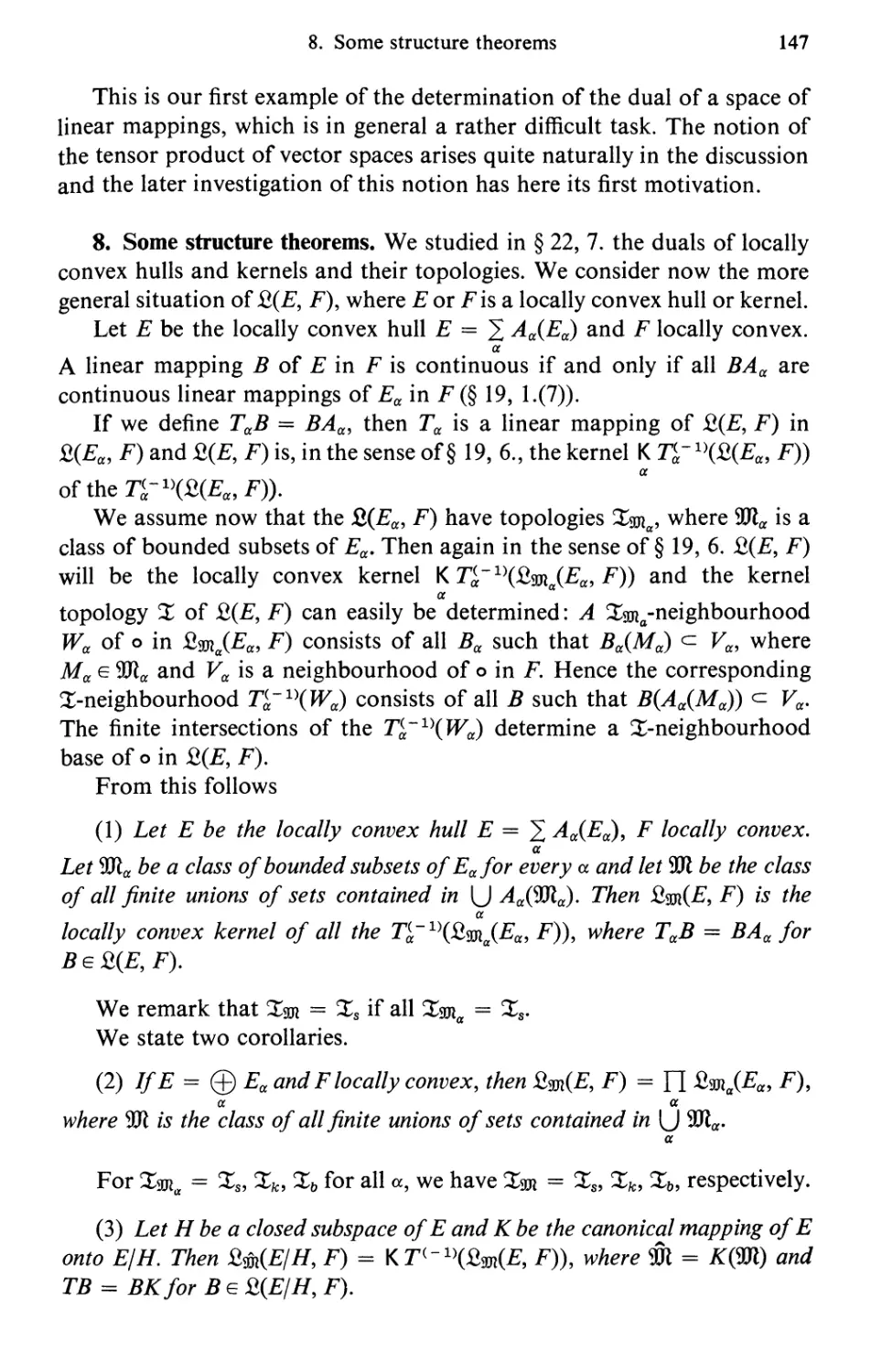 8. Some structure theorems