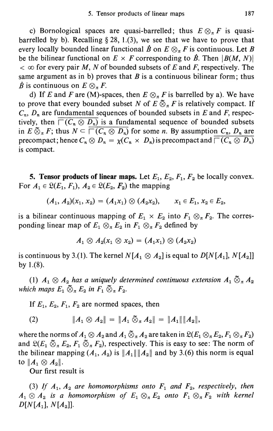 5. Tensor products of linear maps