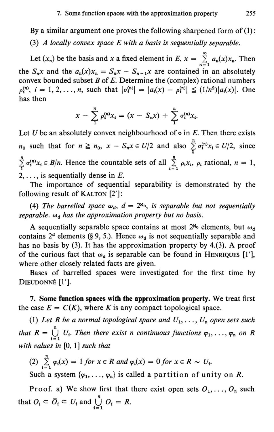 7. Some function spaces with the approximation property