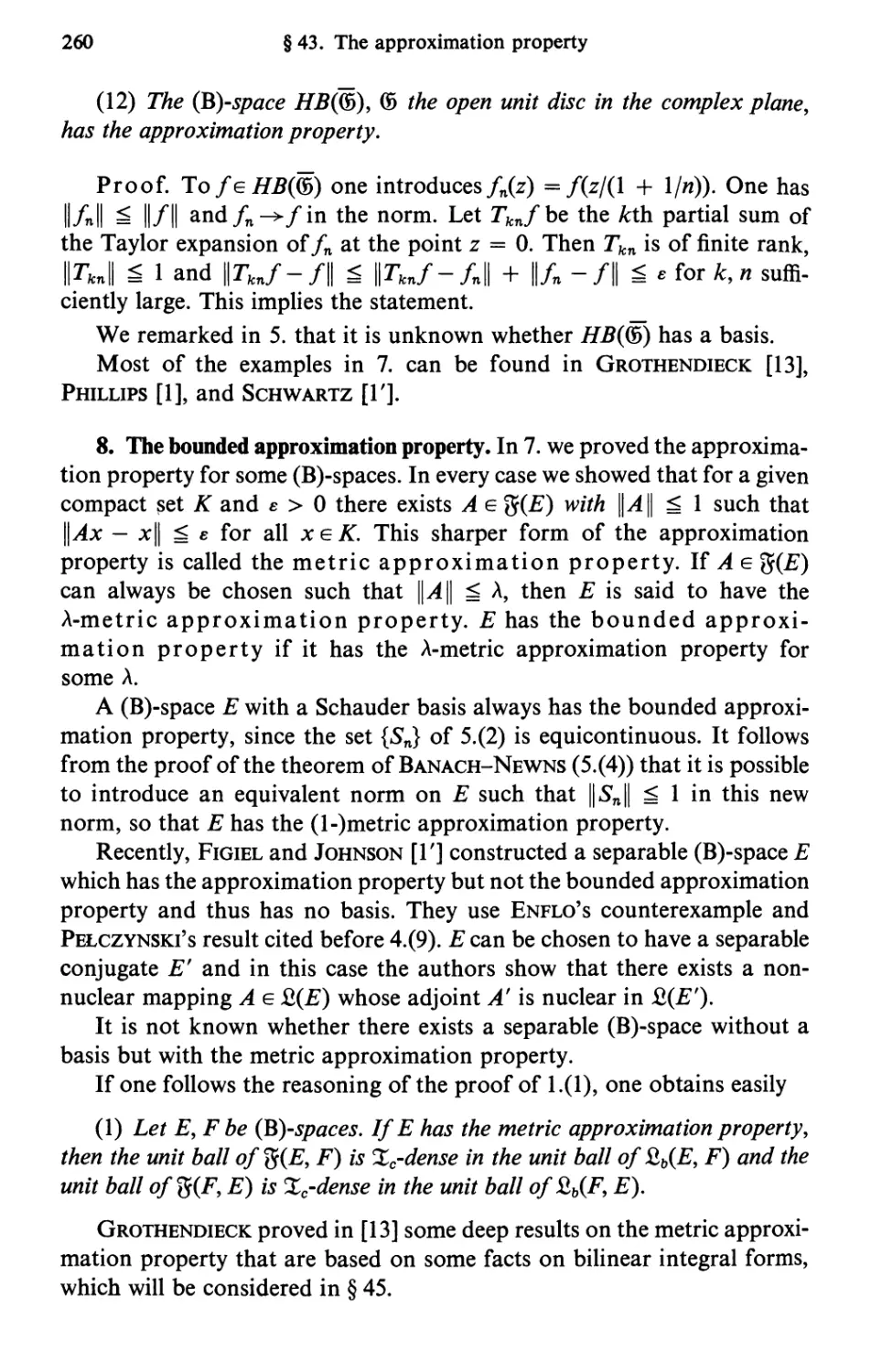 8. The bounded approximation property