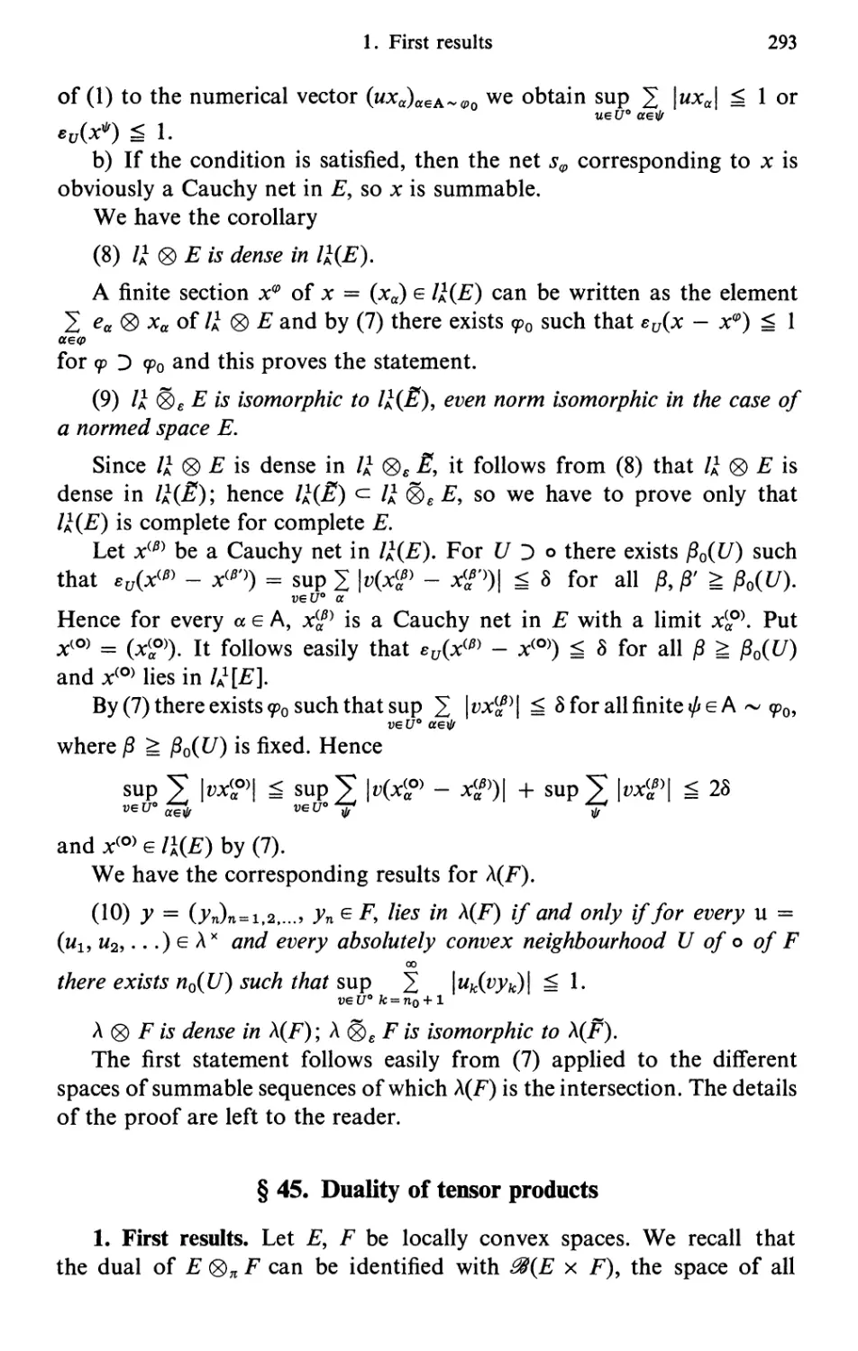 §45. Duality of tensor products