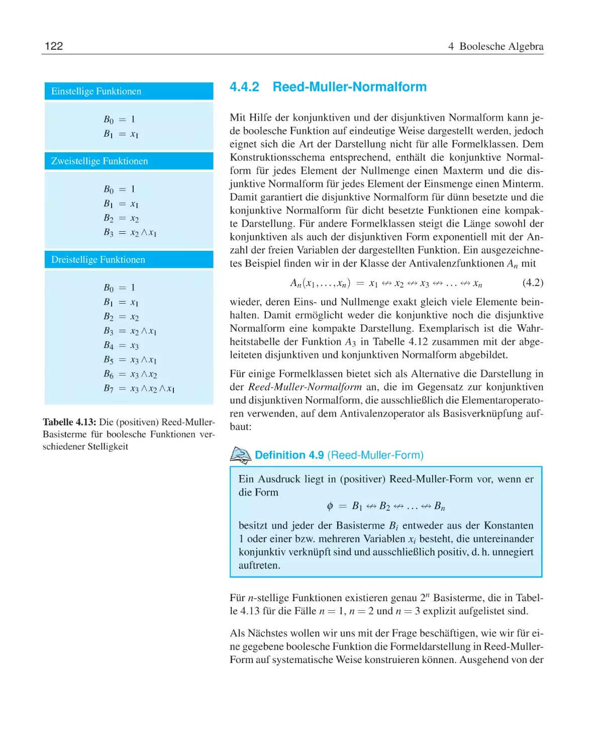 4.4.2 Reed-Muller-Normalform