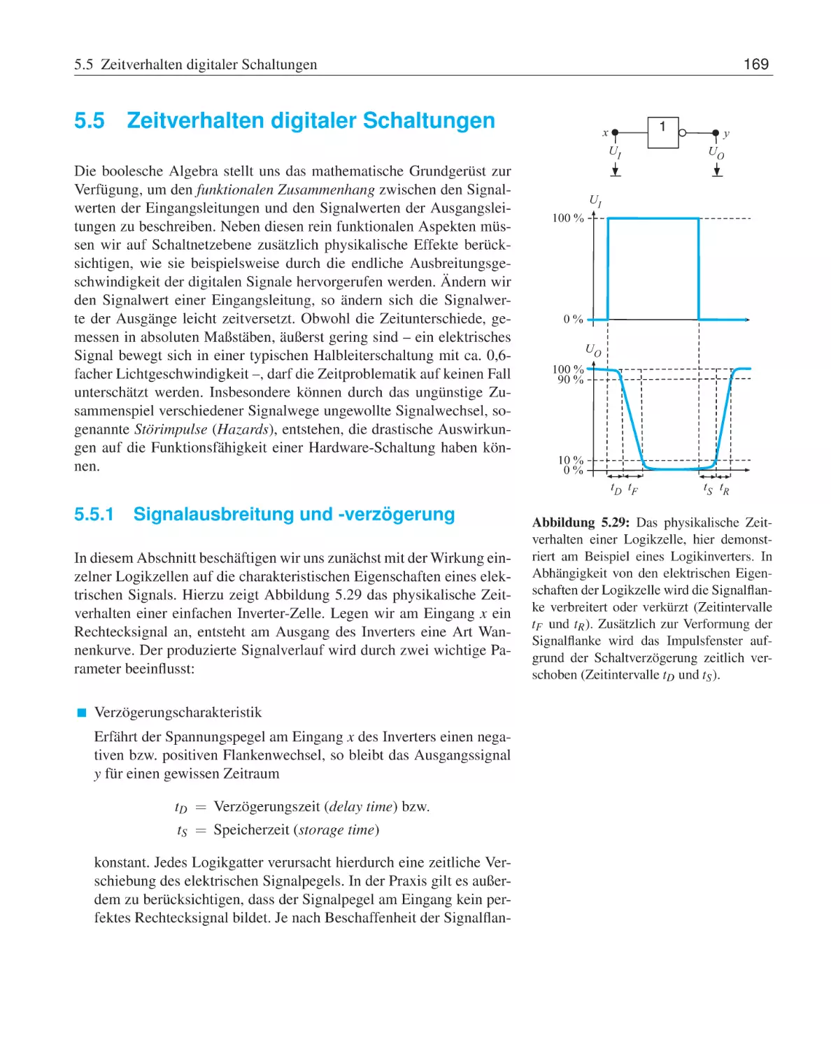 5.5 Zeitverhalten digitaler Schaltungen
5.5.1 Signalausbreitung und -verzögerung