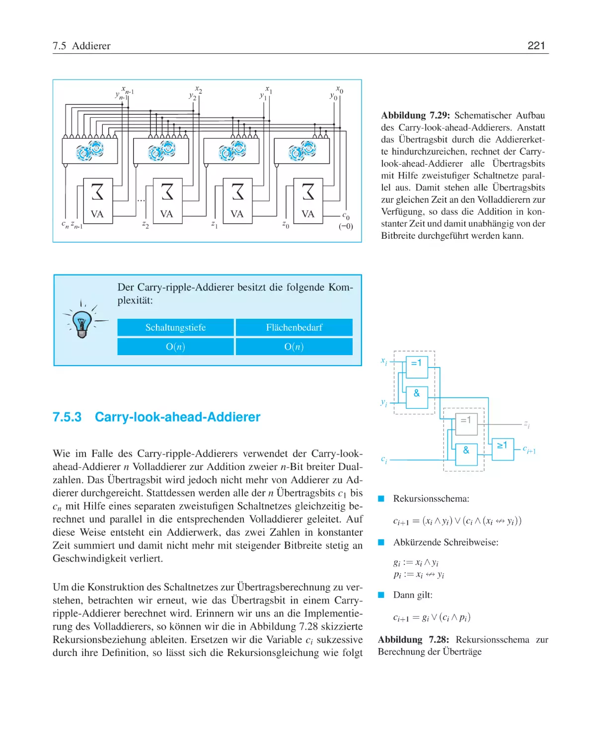 7.5.3 Carry-look-ahead-Addierer