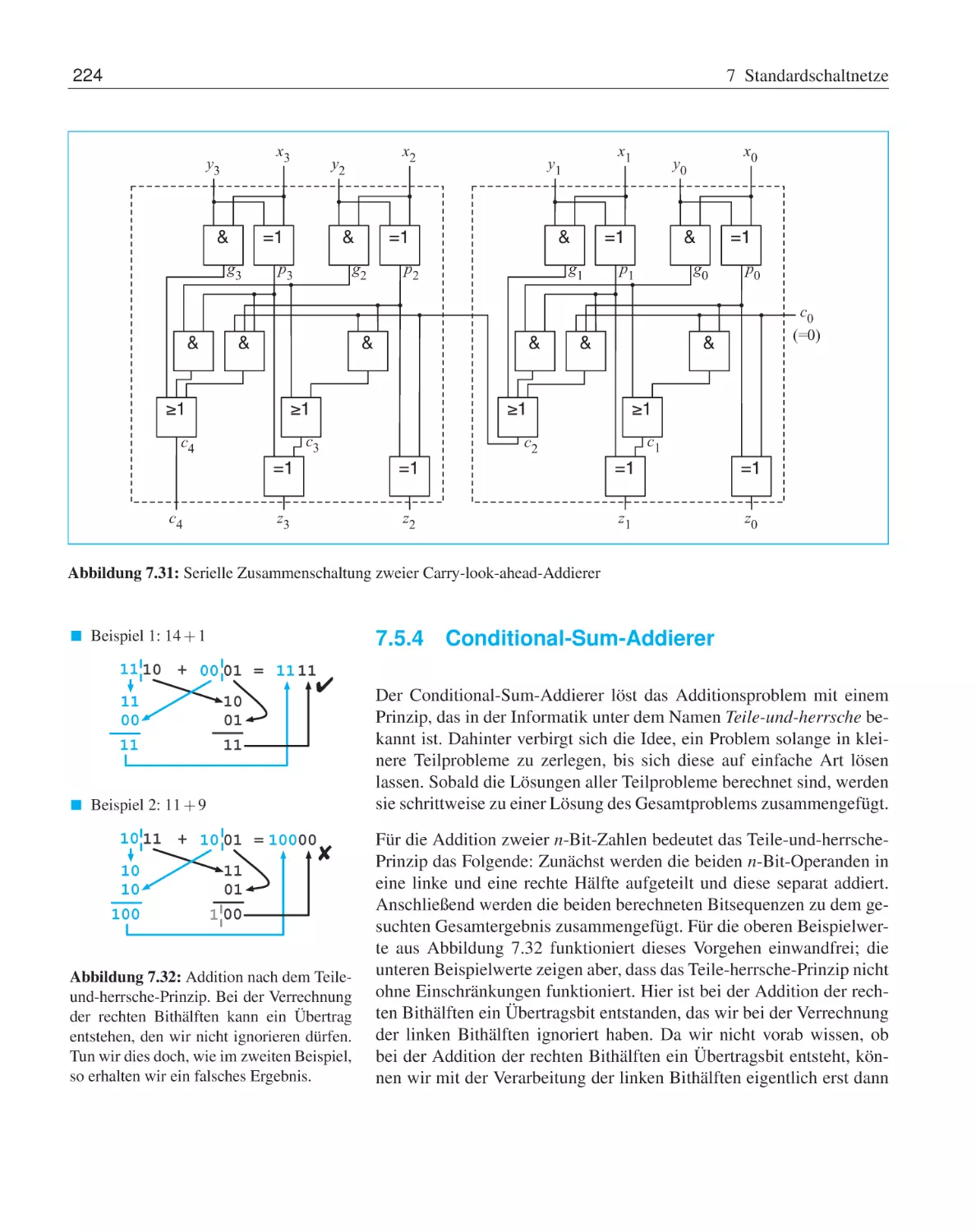 7.5.4 Conditional-Sum-Addierer