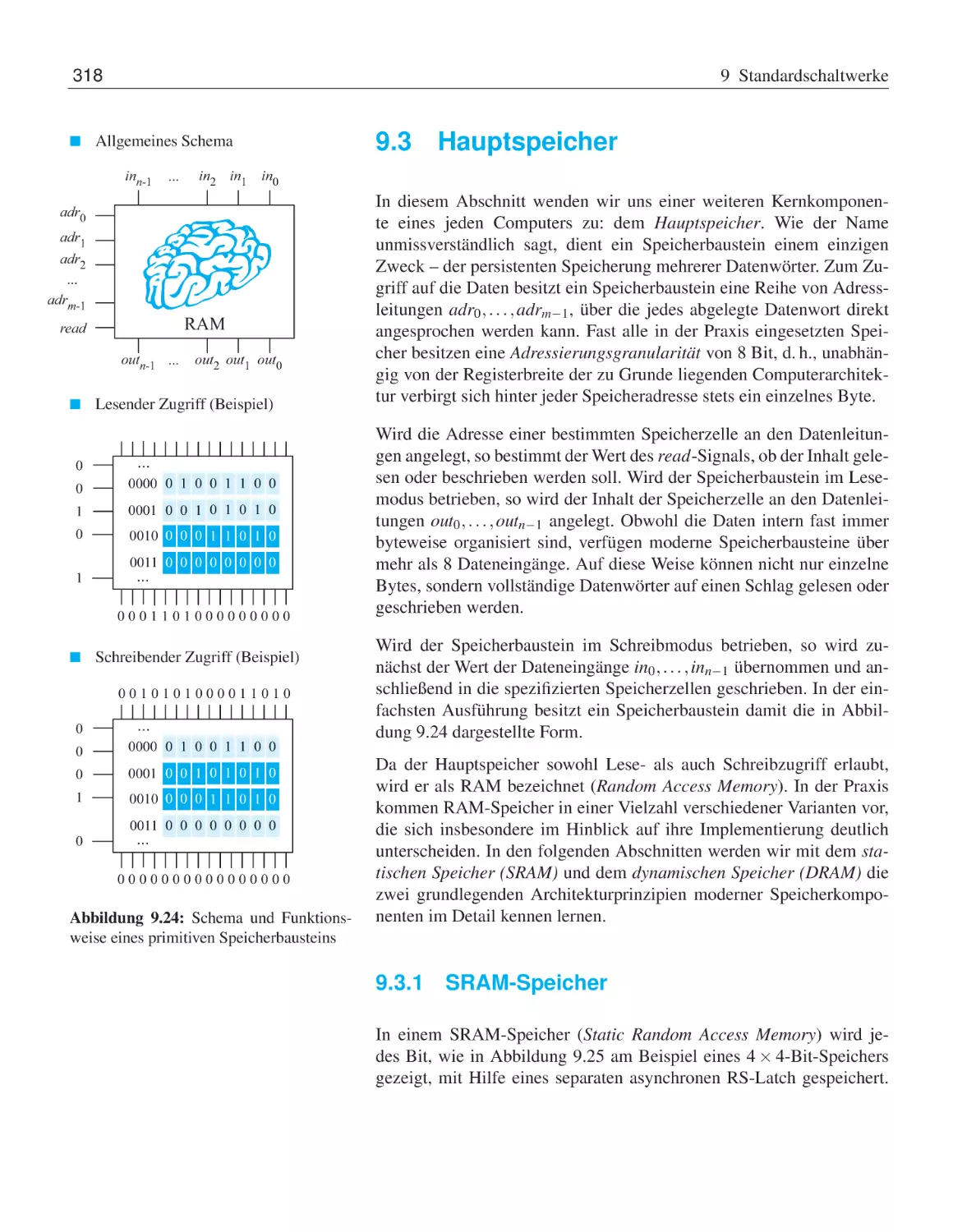 9.3 Hauptspeicher
9.3.1 SRAM-Speicher