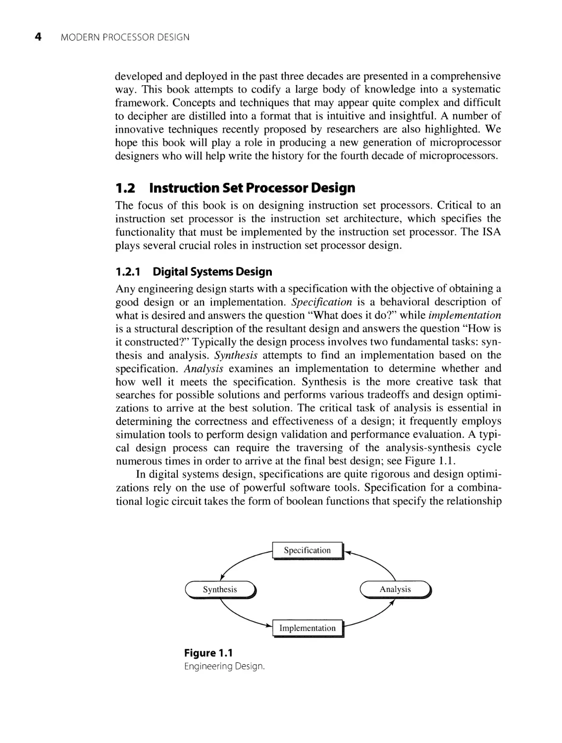 1.2 Instruction Set Processor Design
1.2.1 Digital Systems Design