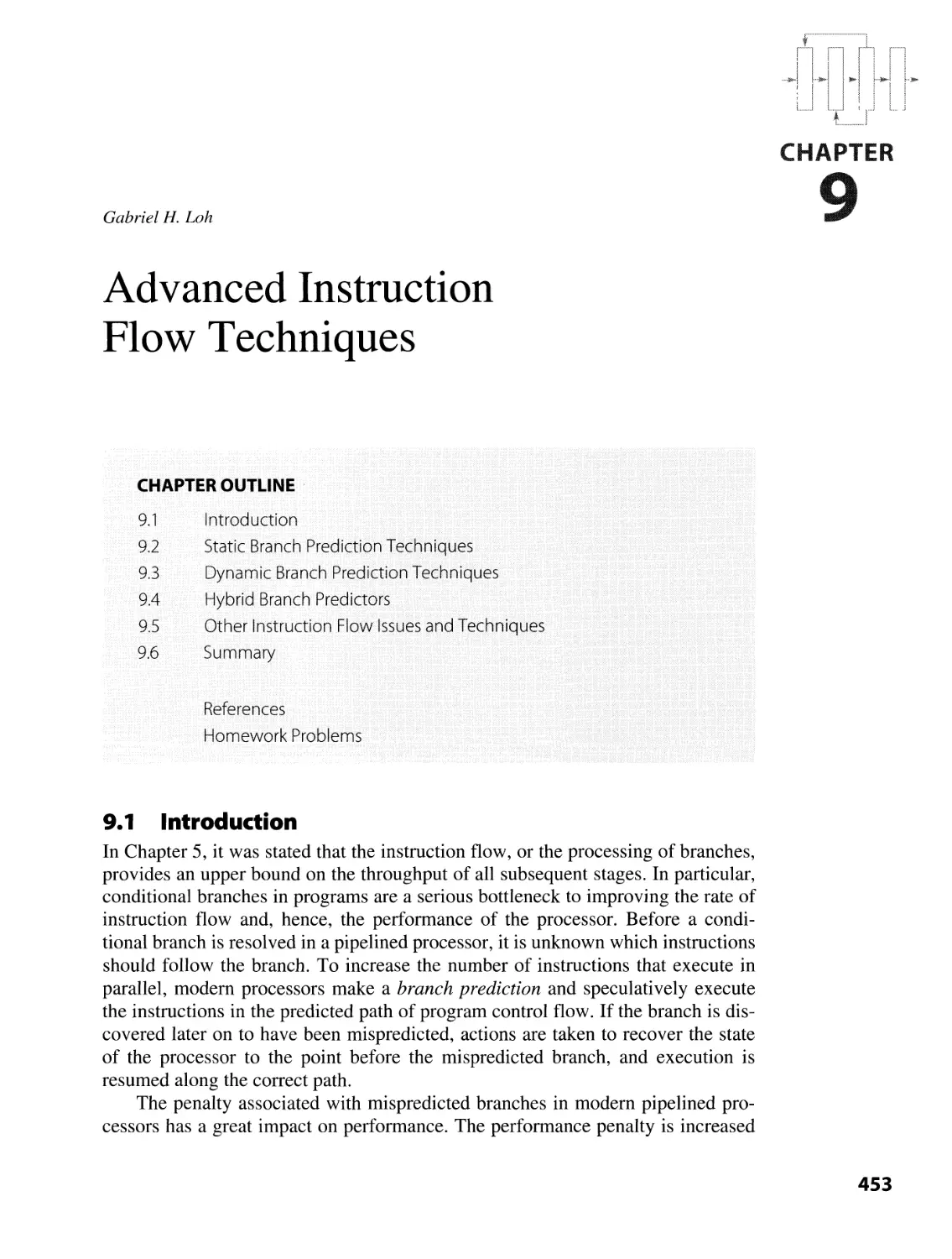 9. Advanced Instruction Flow Techniques
9.1 Introduction